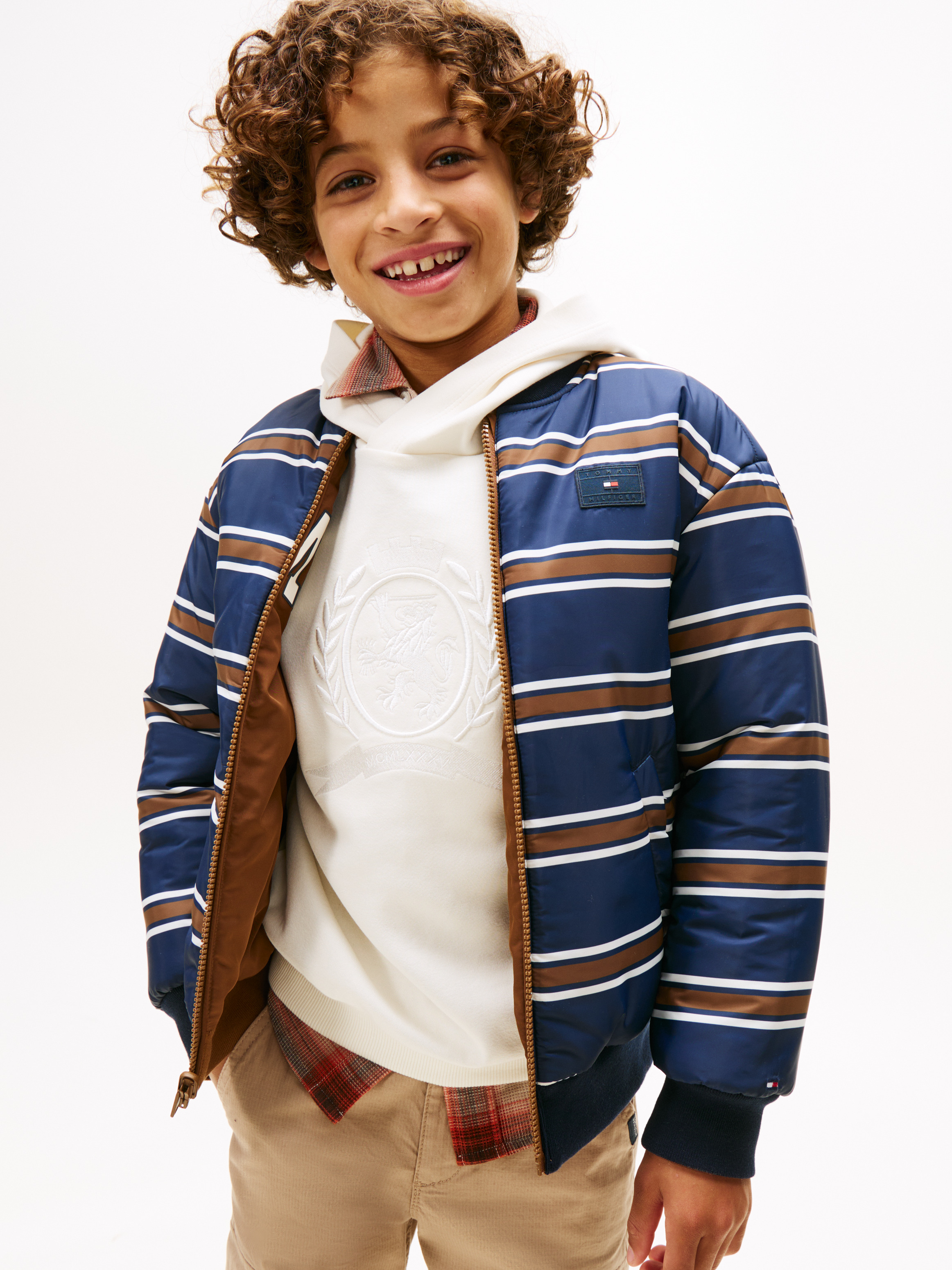 Varsity Reversible Relaxed Bomber Jacket