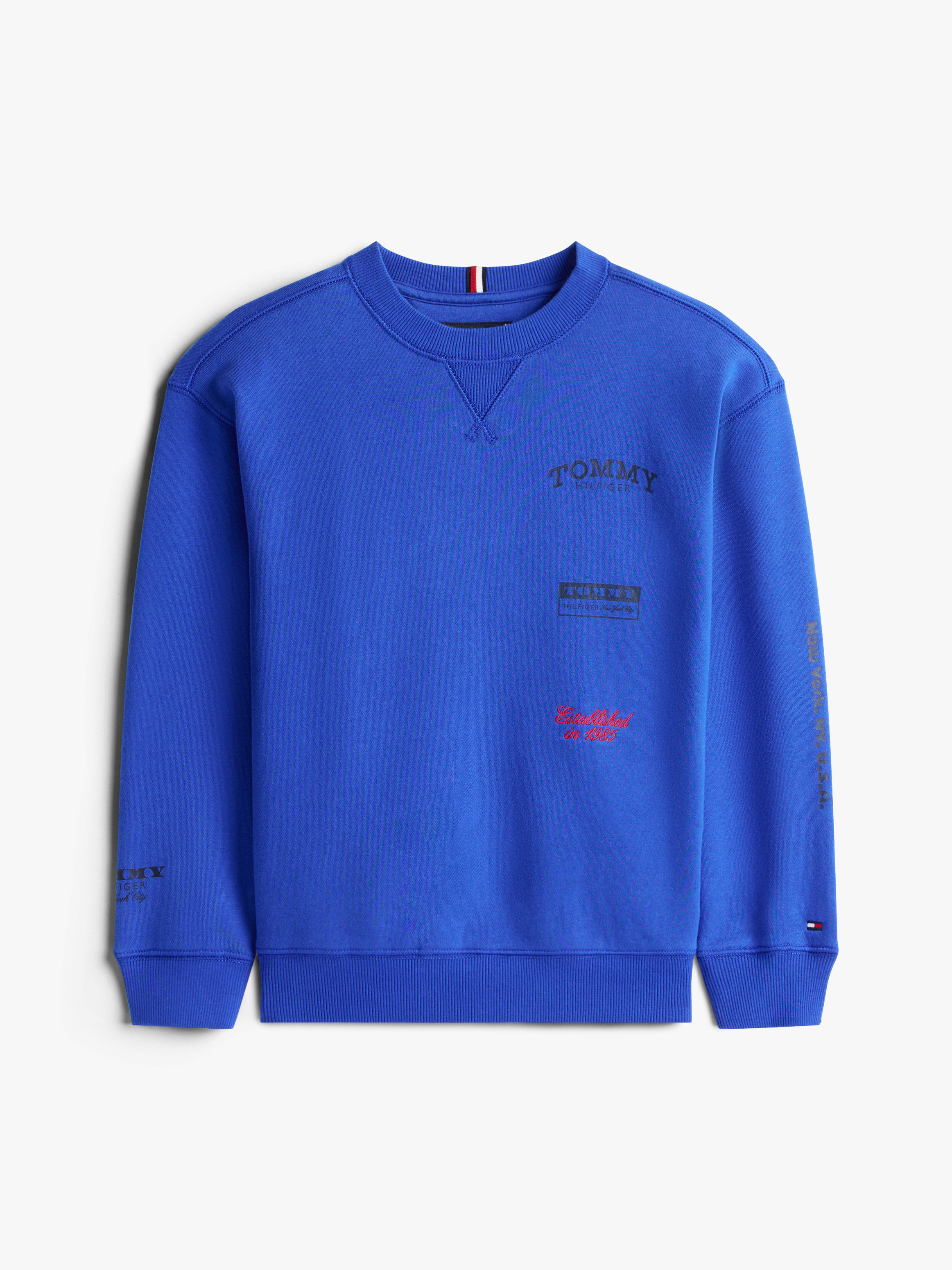 Varsity Mixed Graphic Crew Neck Sweatshirt