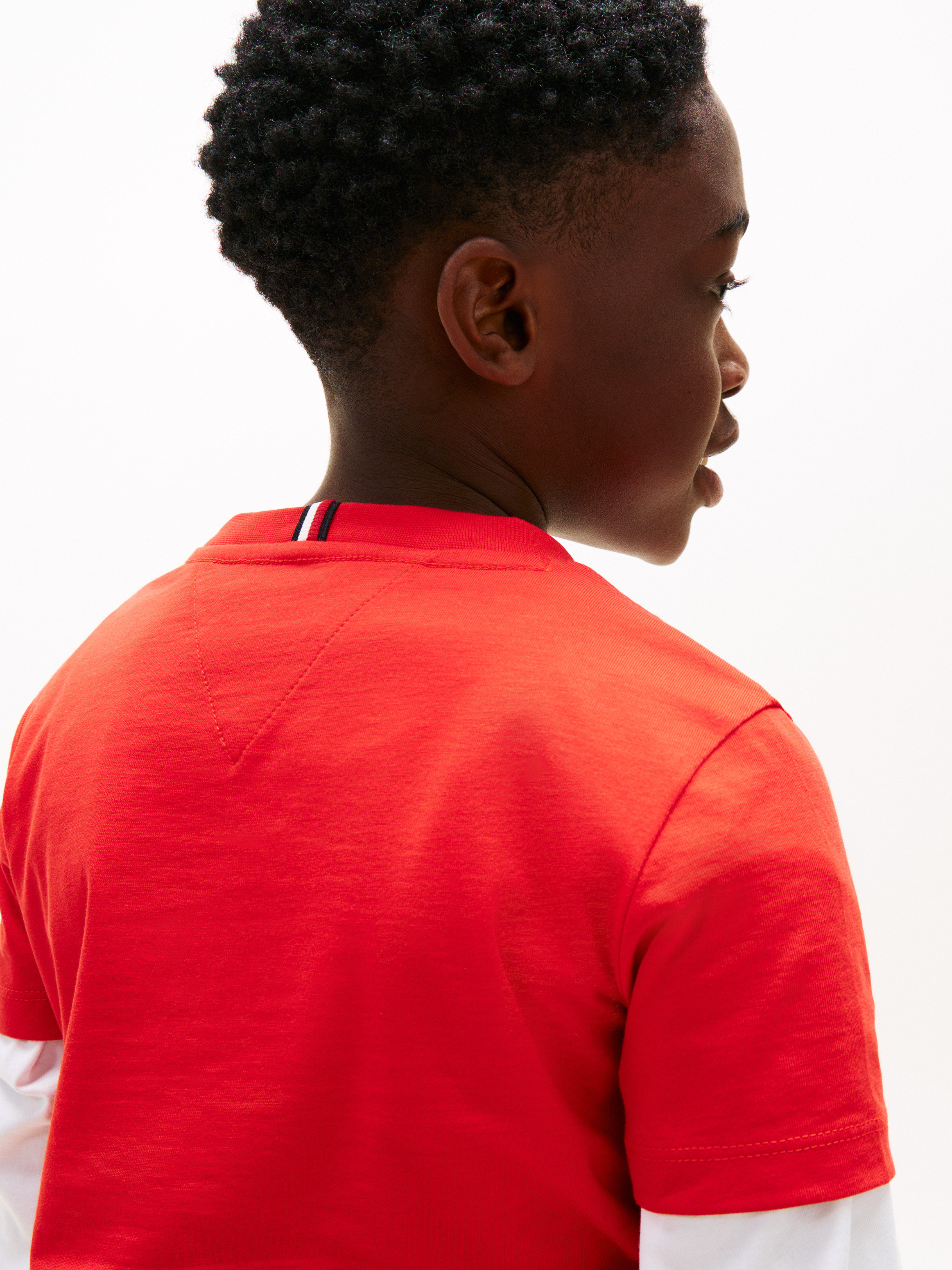 Wavy Flag Jersey Crew Neck T-Shirt