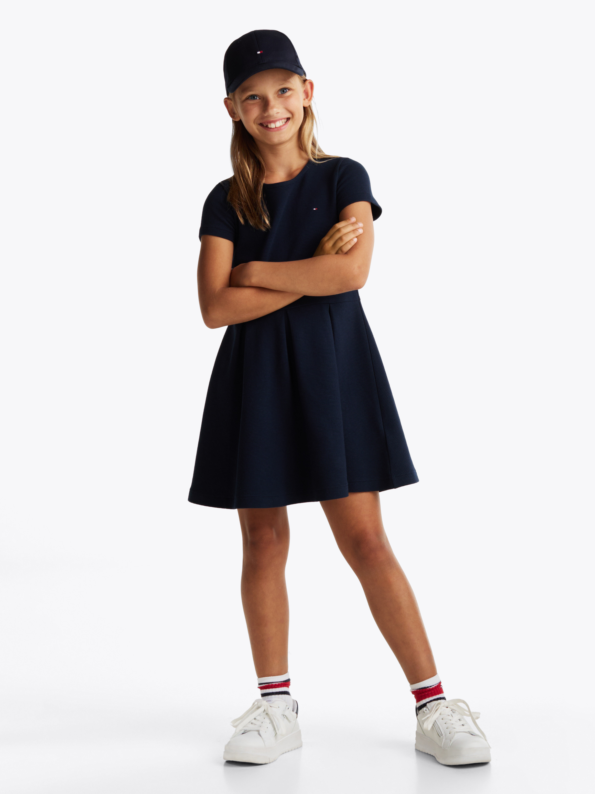 Stripe Fit and Flare Skater Dress