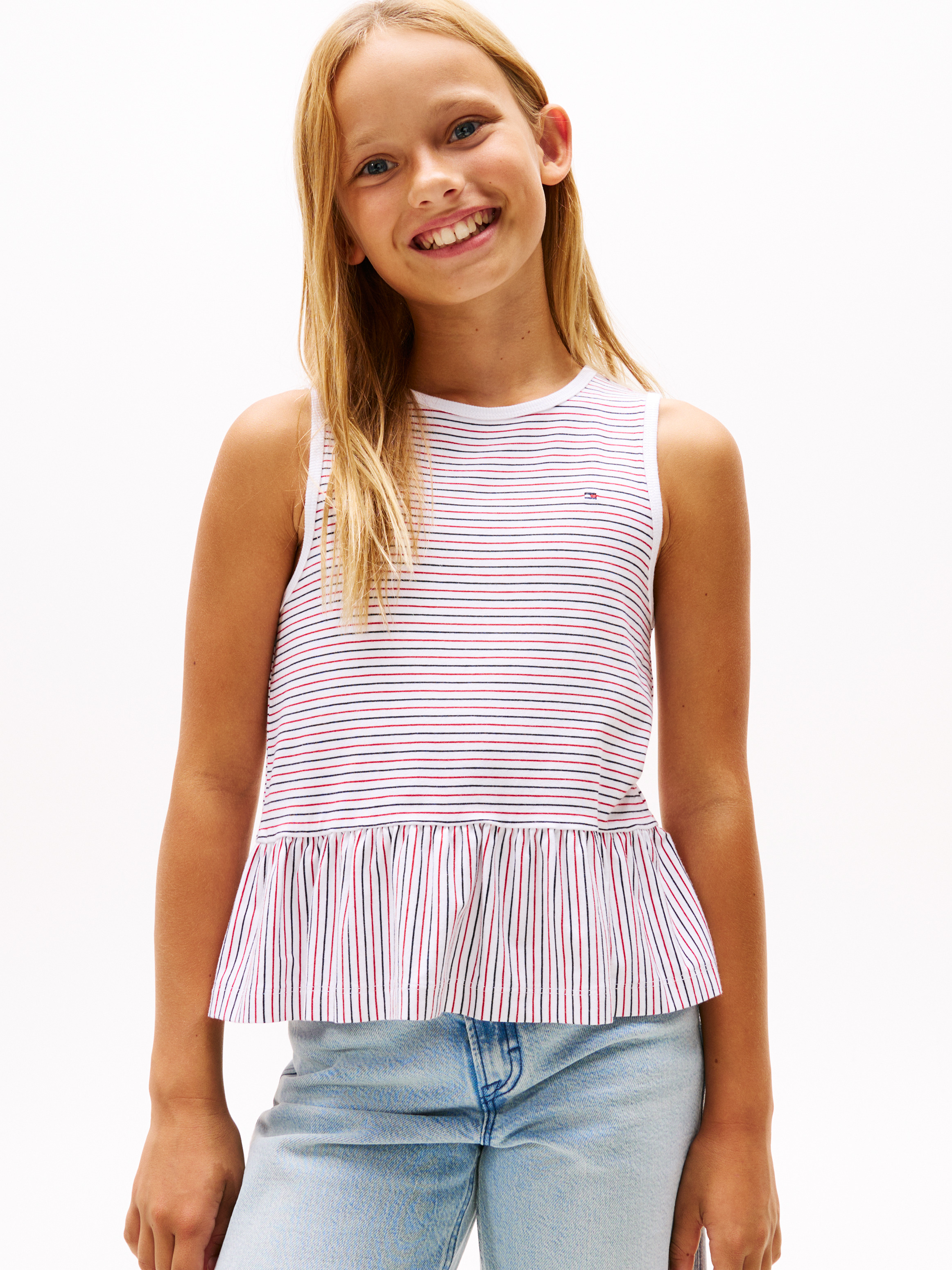 Tipped Collar Sleeveless Polo Shirt