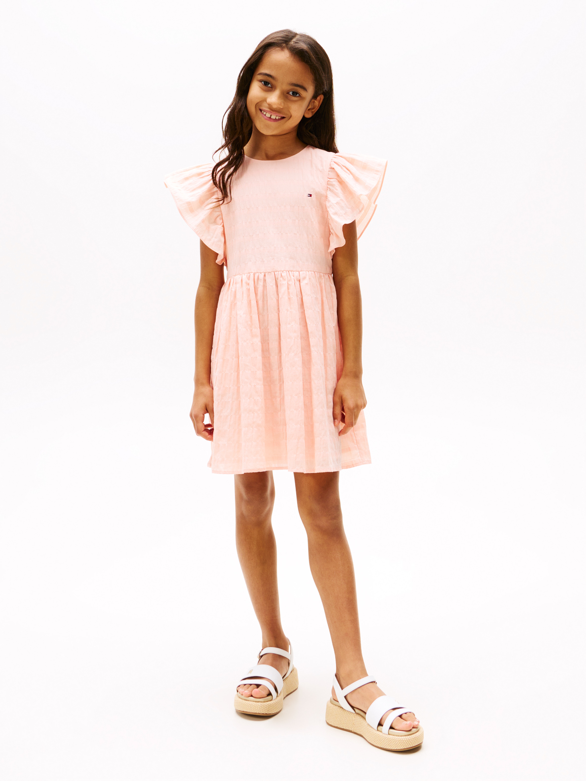 Textured Fit And Flare Dress