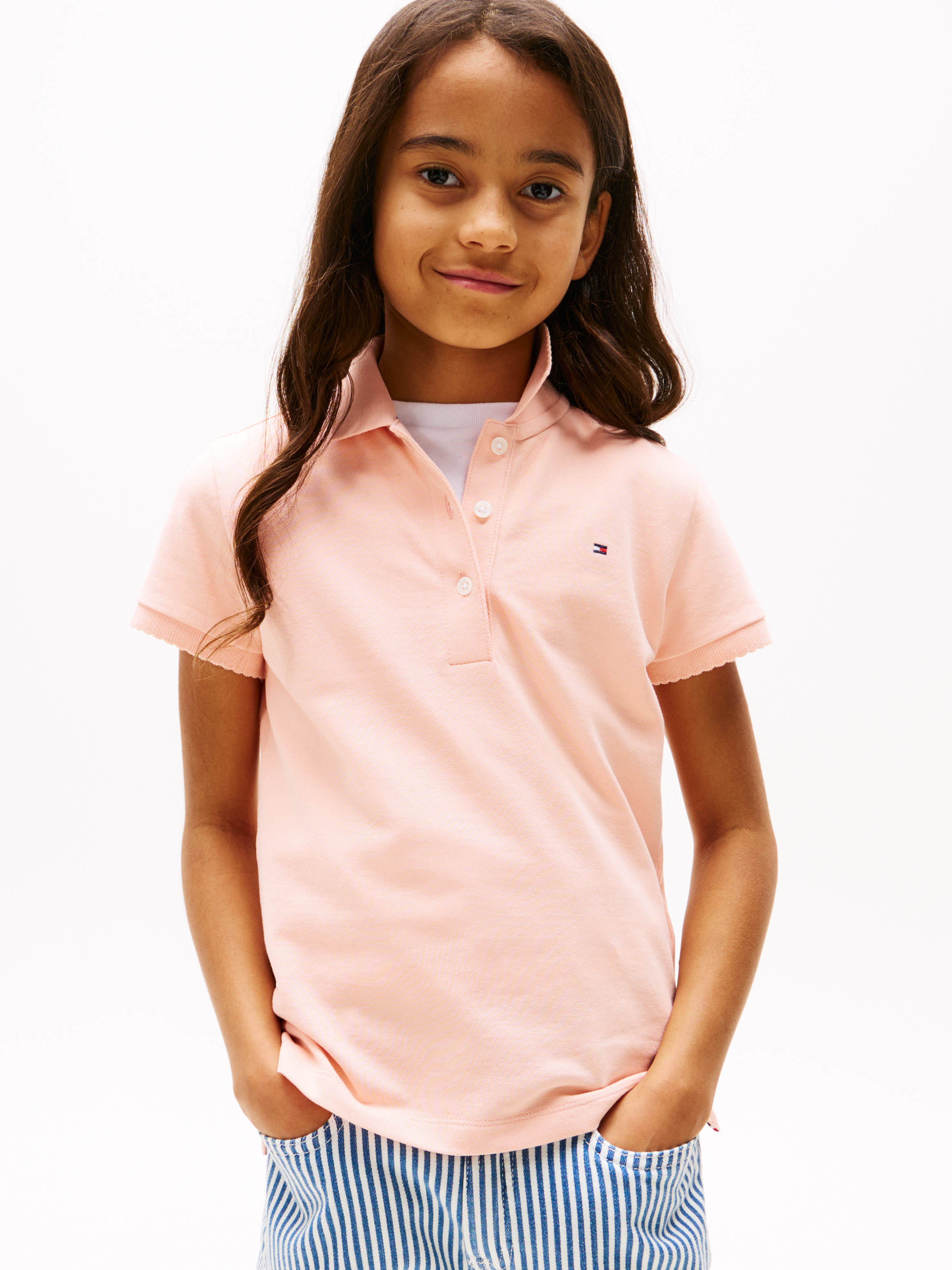 Scallop Cuff Polo Shirt