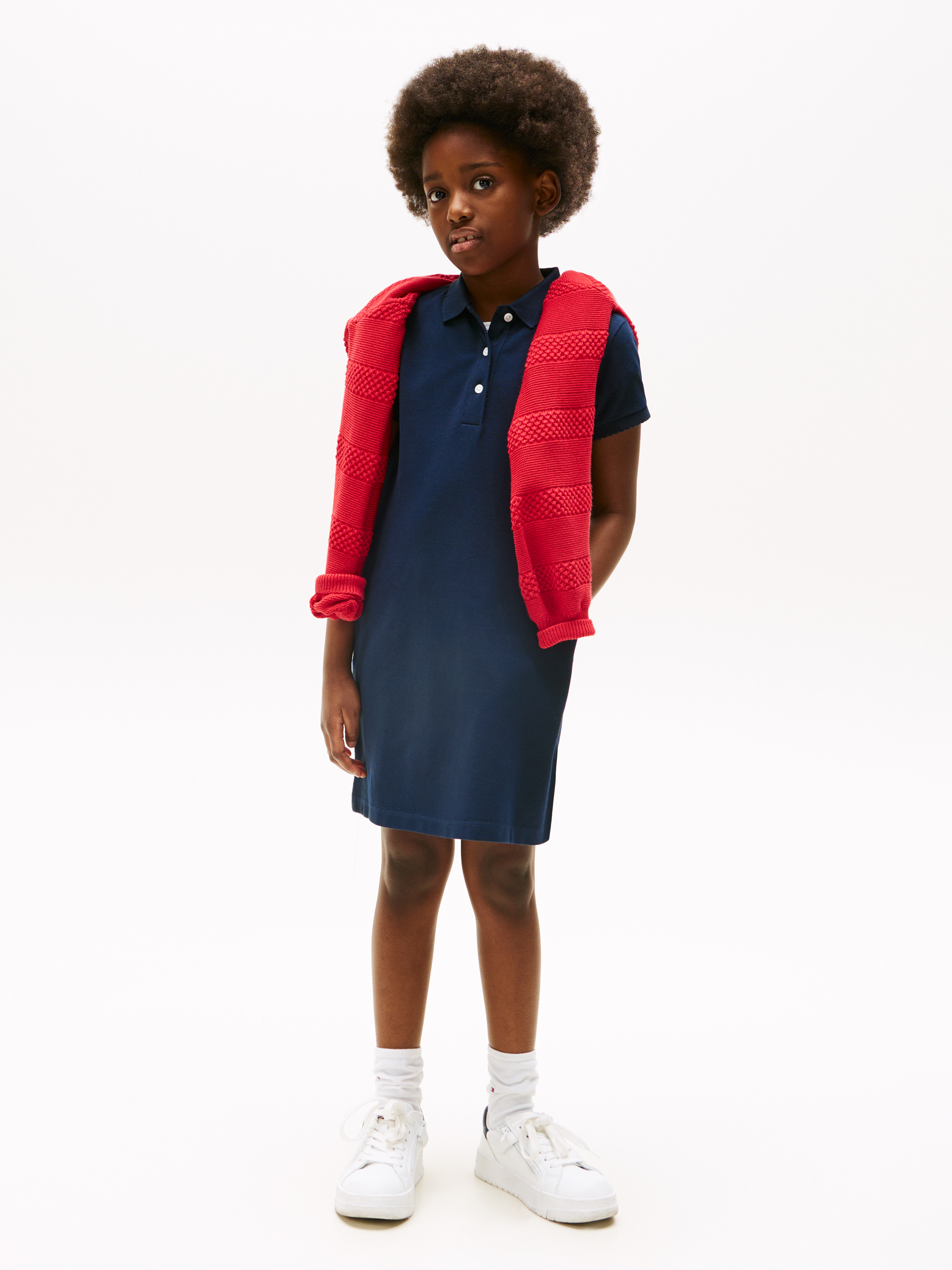 Contrast Polo T-Shirt Dress
