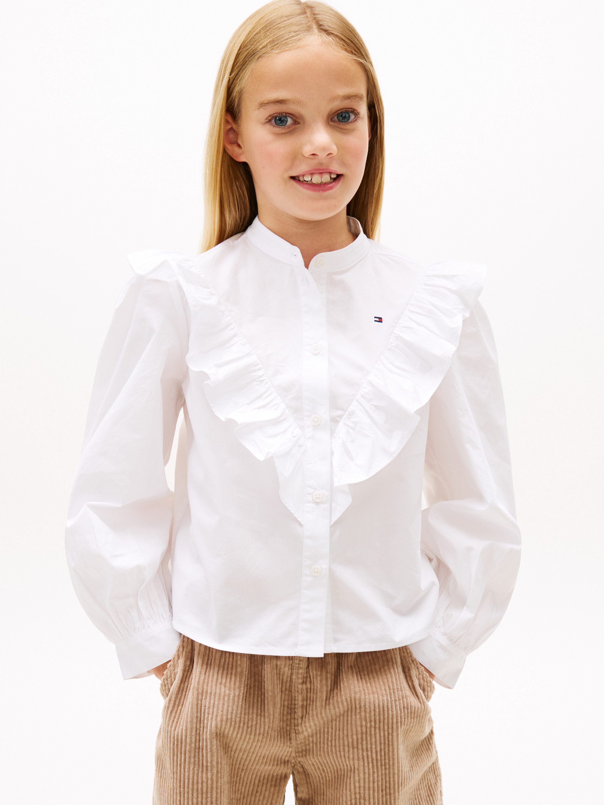Essential Regular Fit Ruffle Balloon Sleeve Shirt