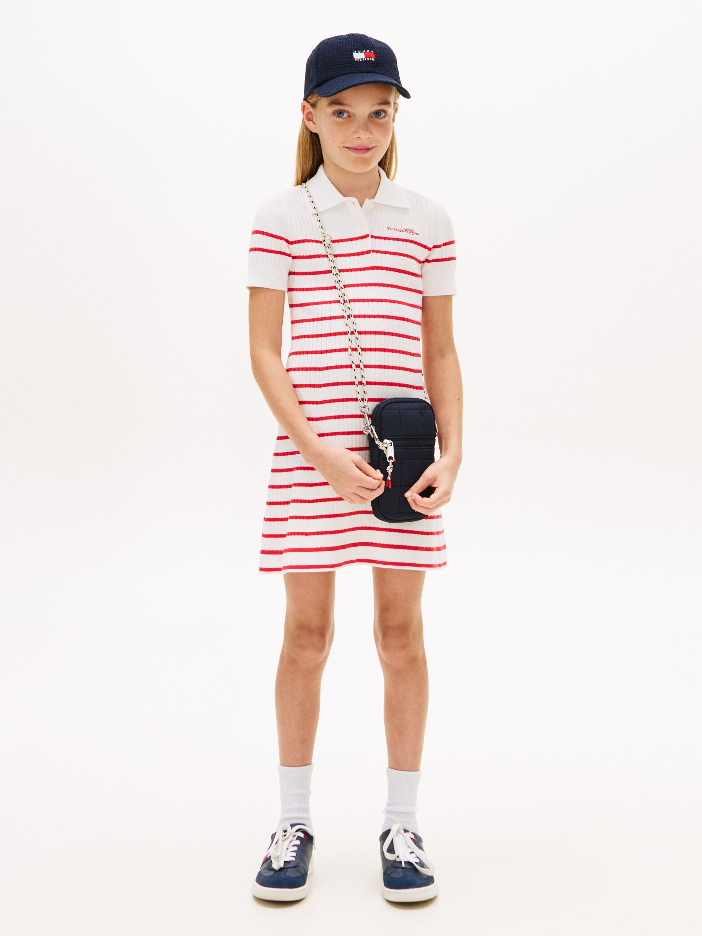 Logo Embroidery Short Sleeve Jumper Dress