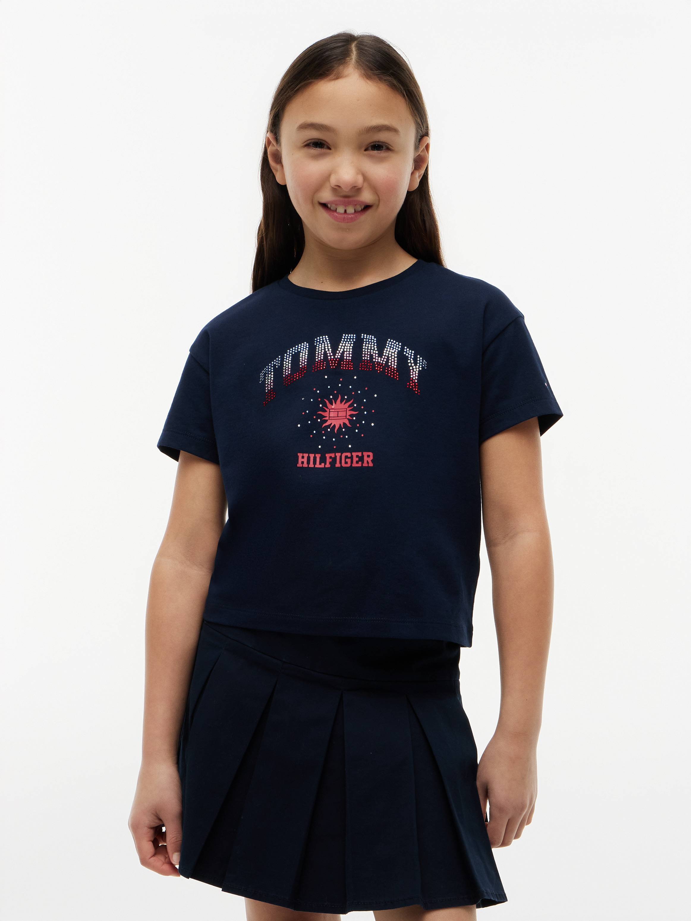 Rhinestone Logo Relaxed T-Shirt