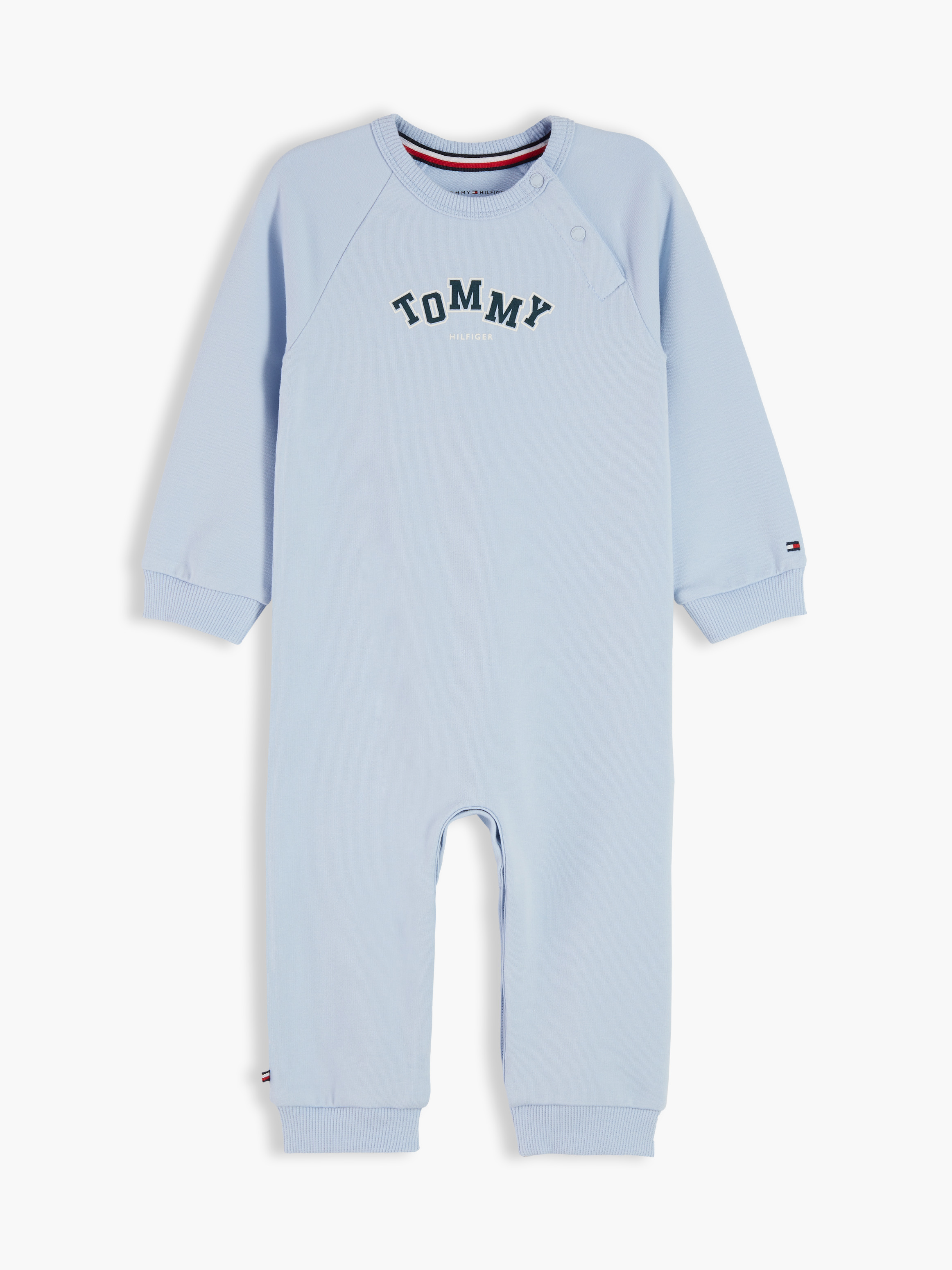 Logo Raglan Relaxed Cuffed Leg Coverall — Blue