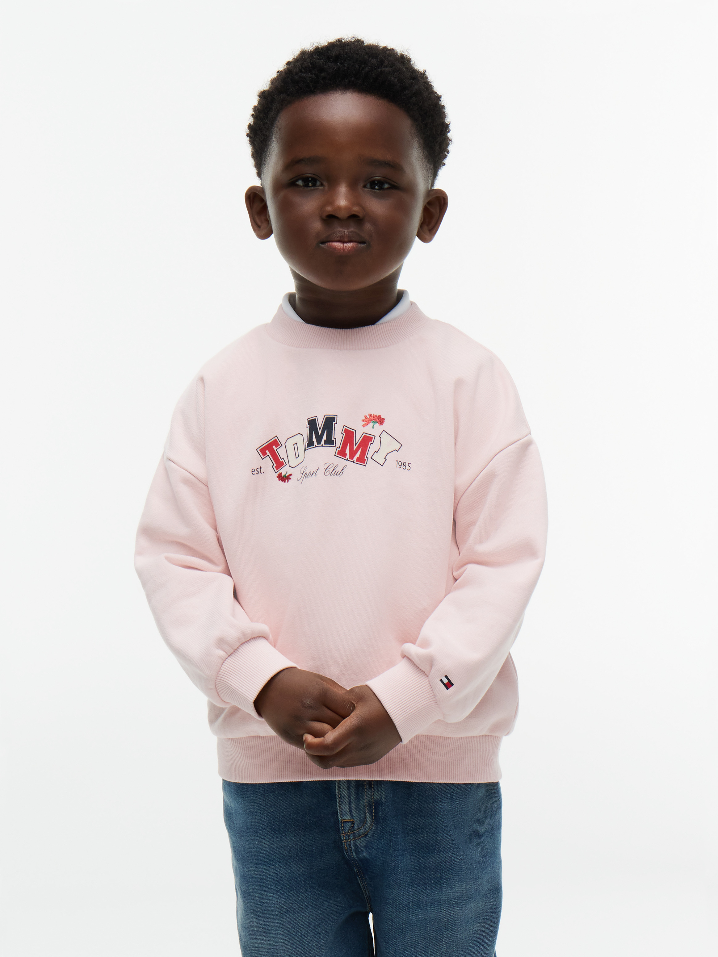 Terry Crew Neck Sweatshirt — Whimsy Pink