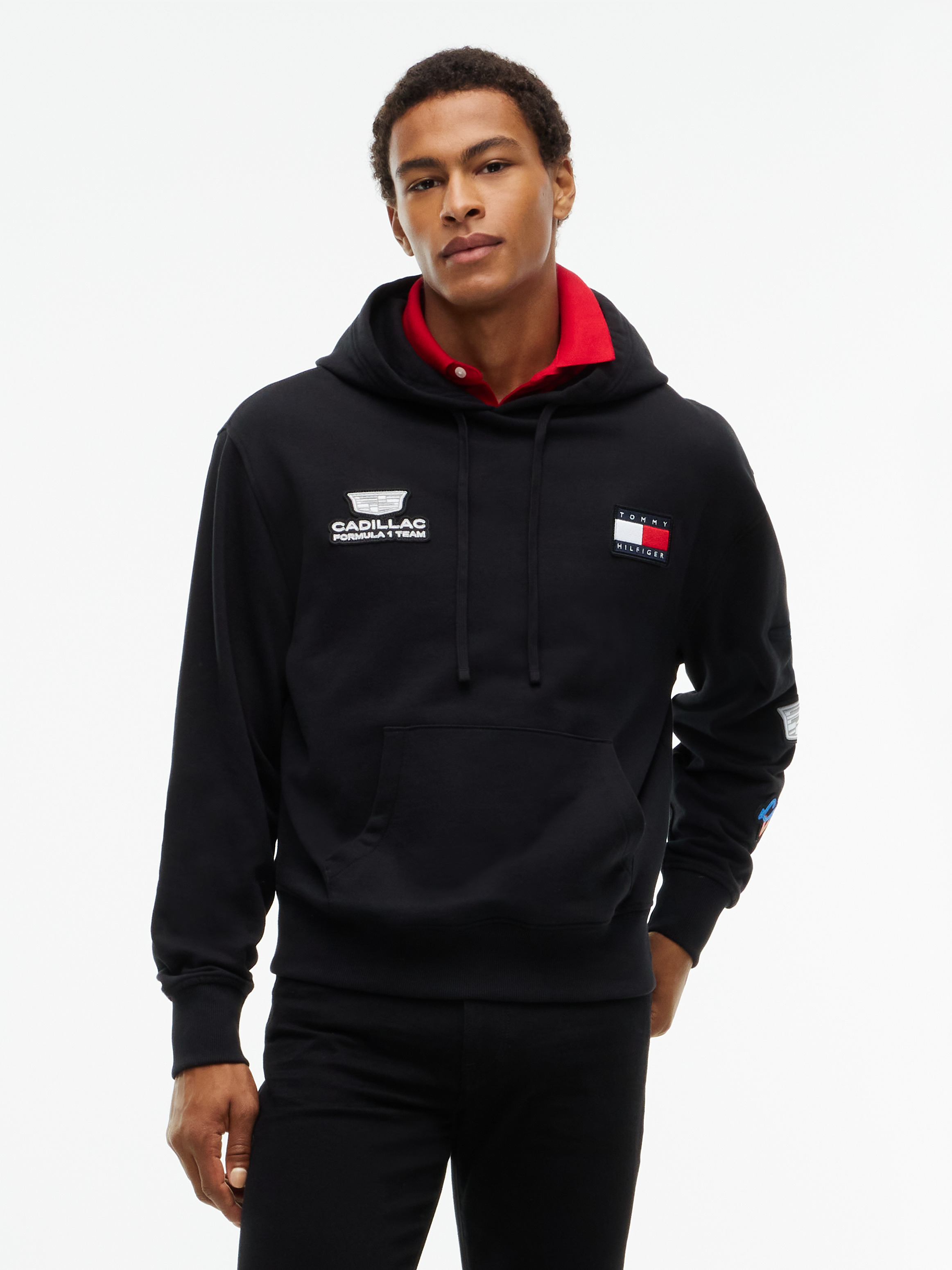 TH x Cadillac Formula 1® Team Logo Patch Relaxed Hoody — BLACK