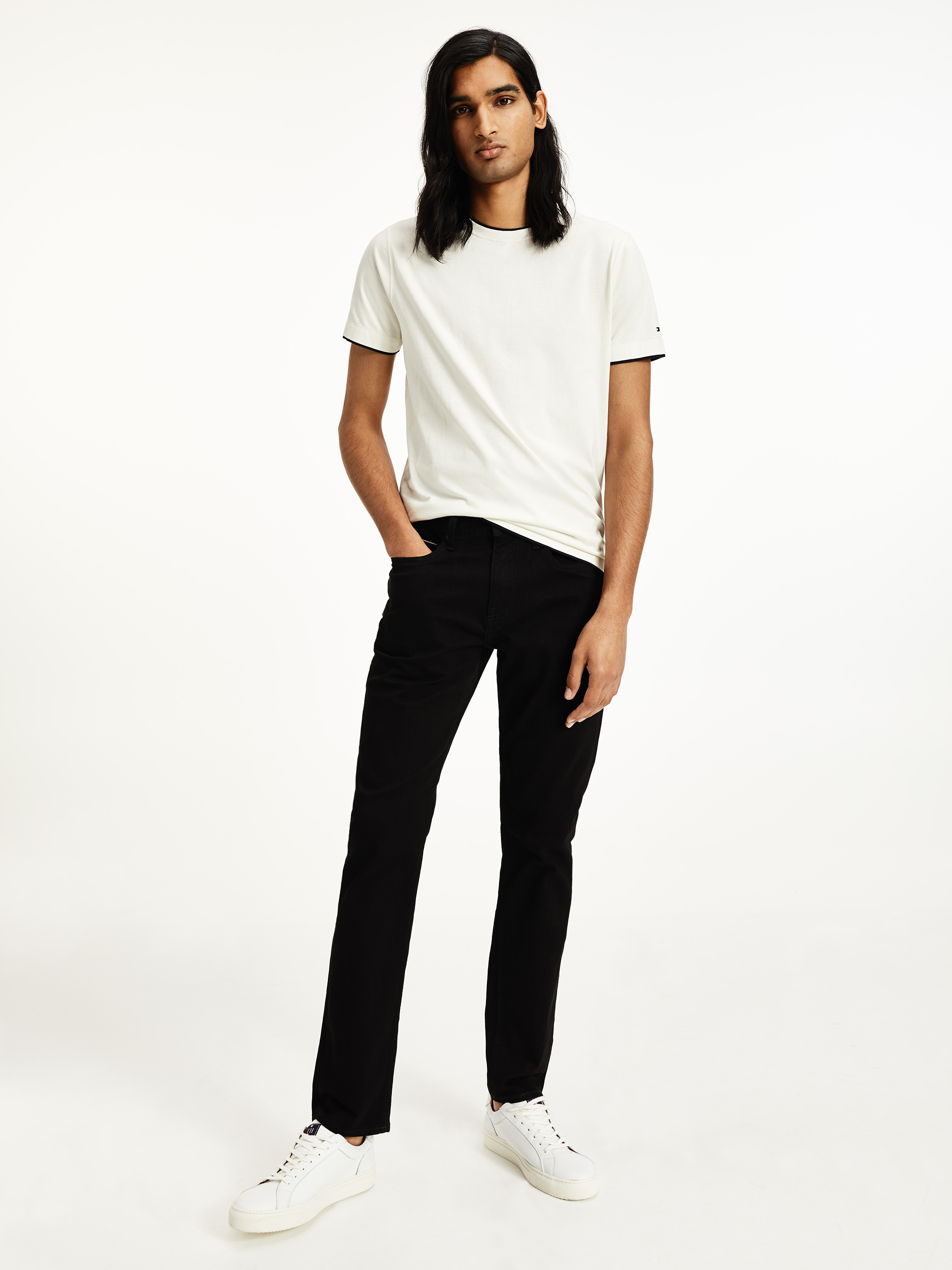 Denton Straight Black Jeans — Black