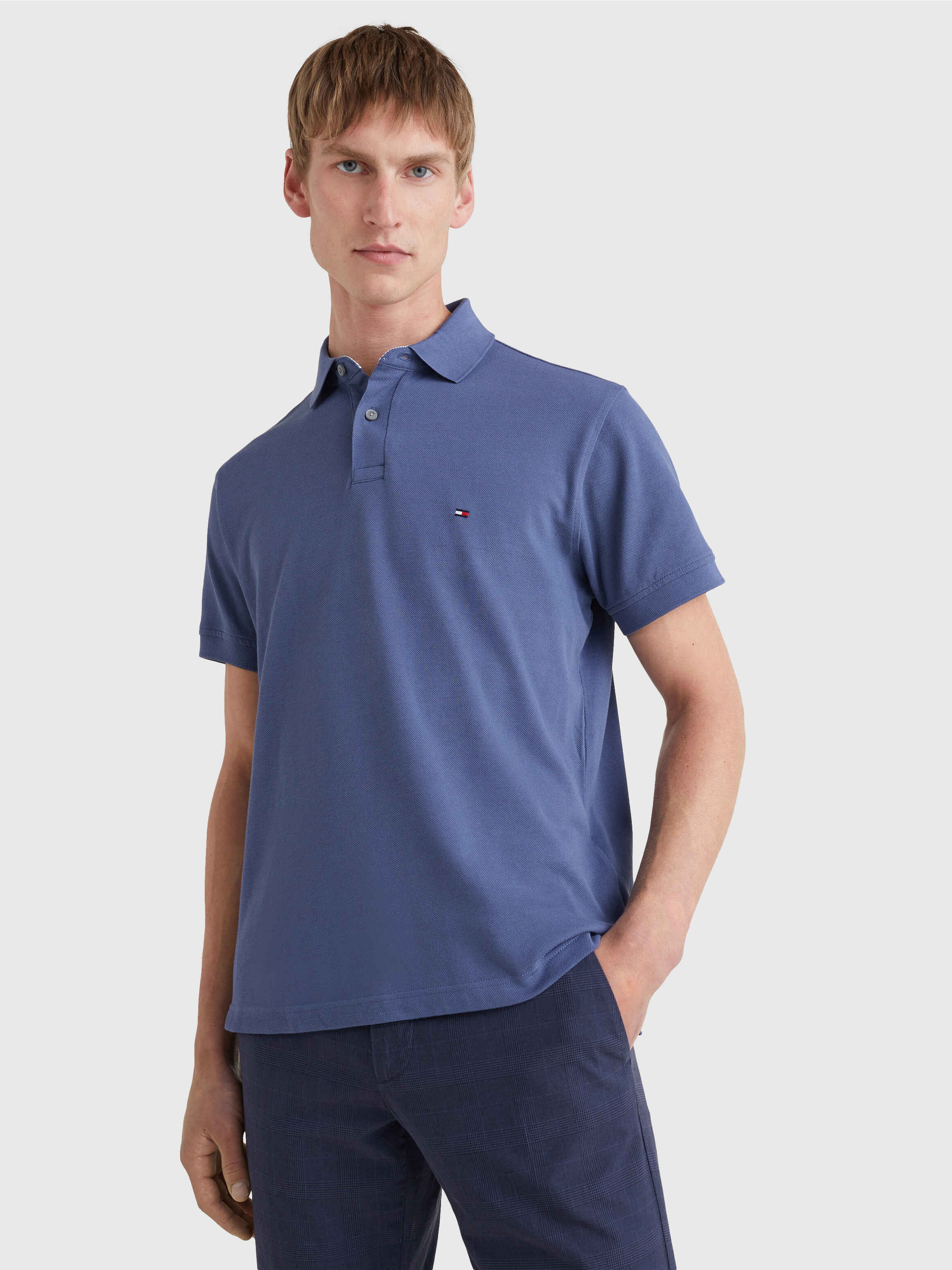 1985 Regular Fit Pique Polo Shirt — Blue