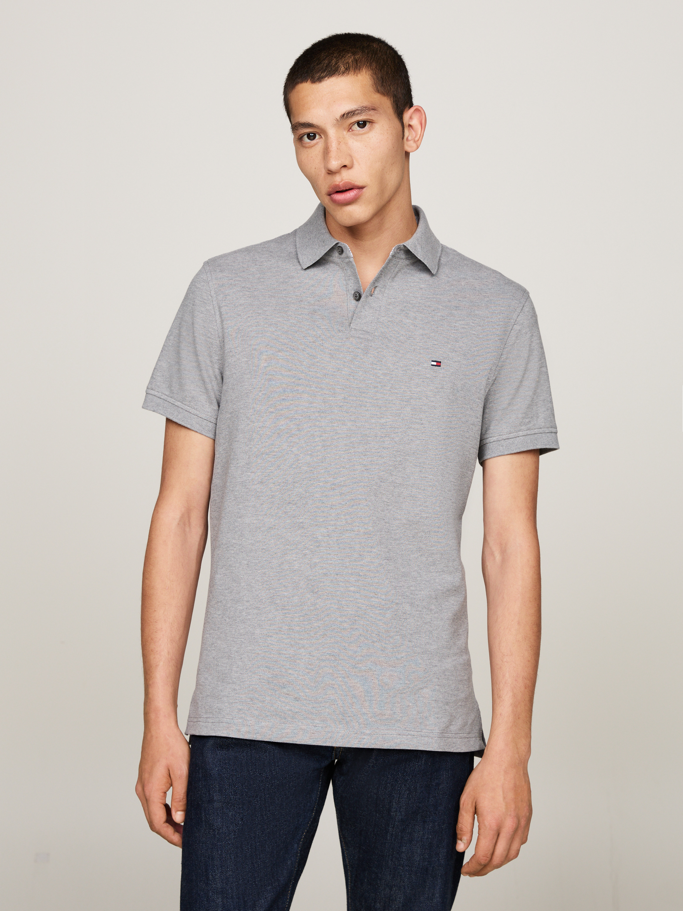 1985 Regular Fit Pique Polo Shirt — Grey