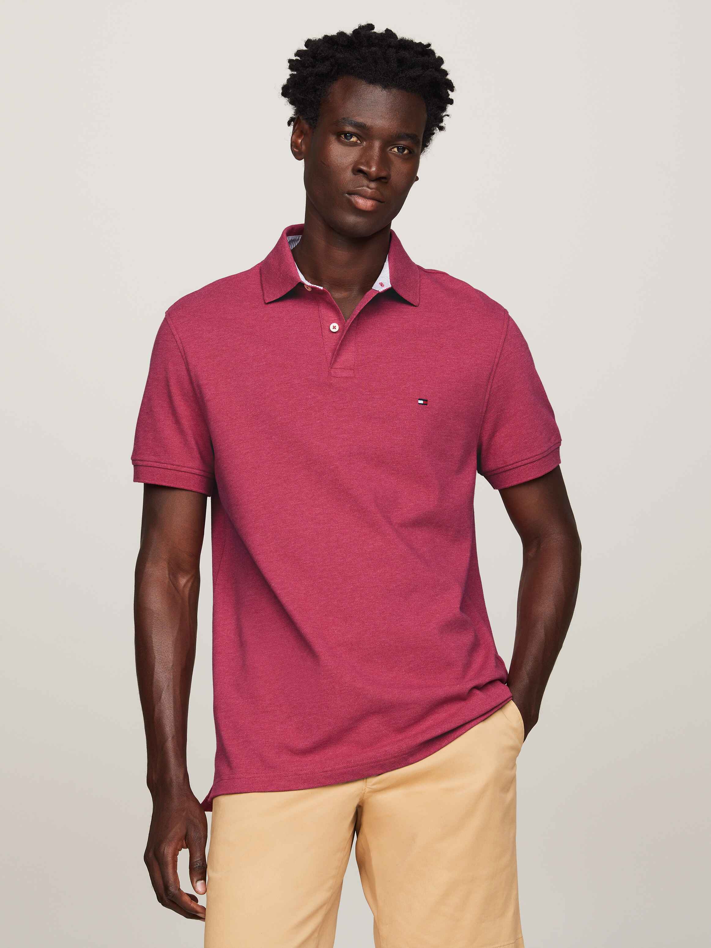 1985 Regular Fit Pique Polo Shirt — Pink