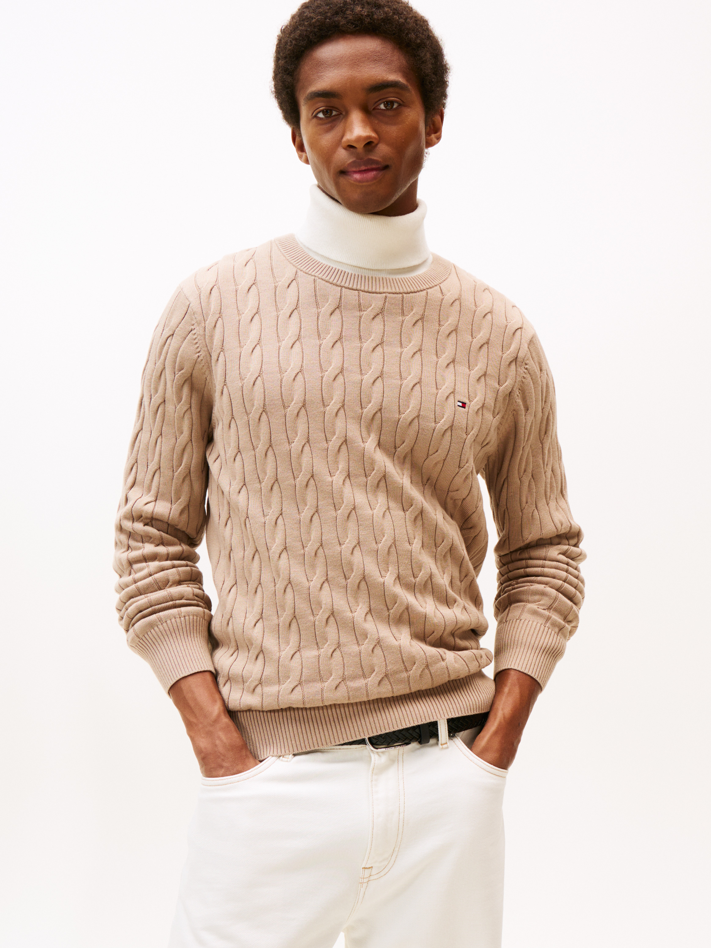 Cable Knit Crew Neck Jumper