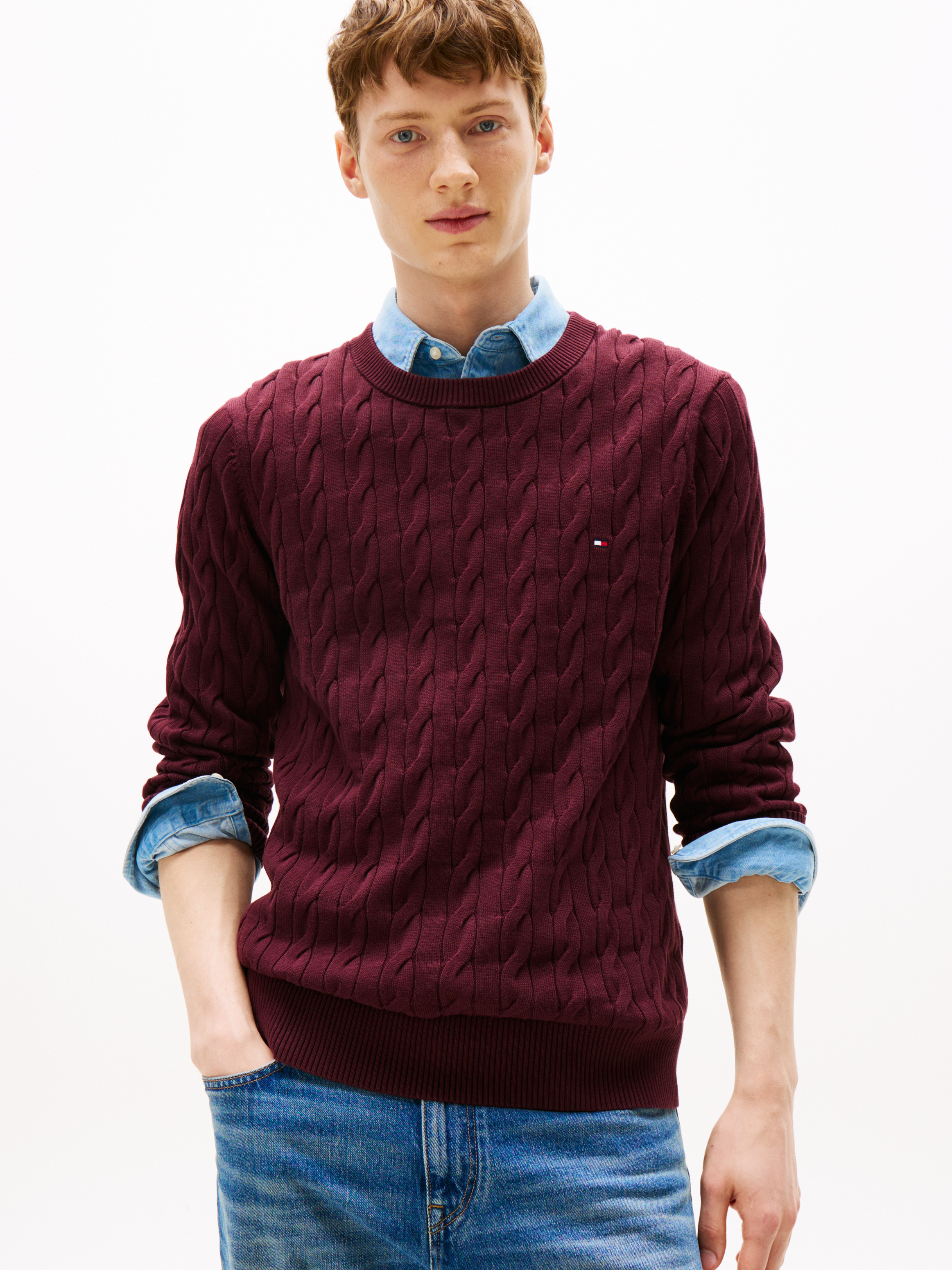 Cable Knit Crew Neck Jumper