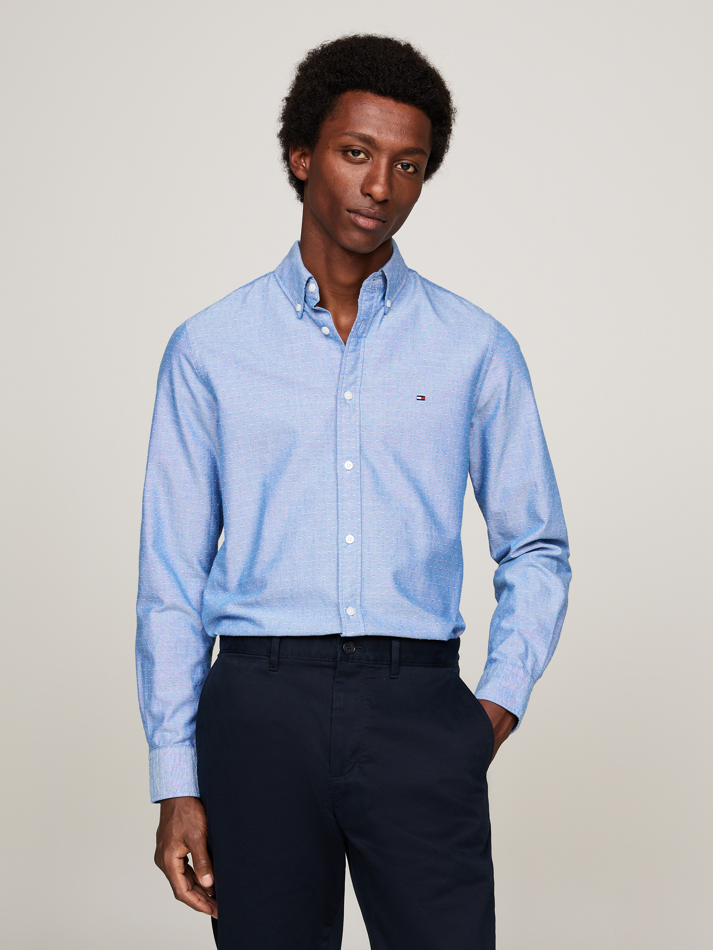Dobby Slim Fit Oxford Shirt