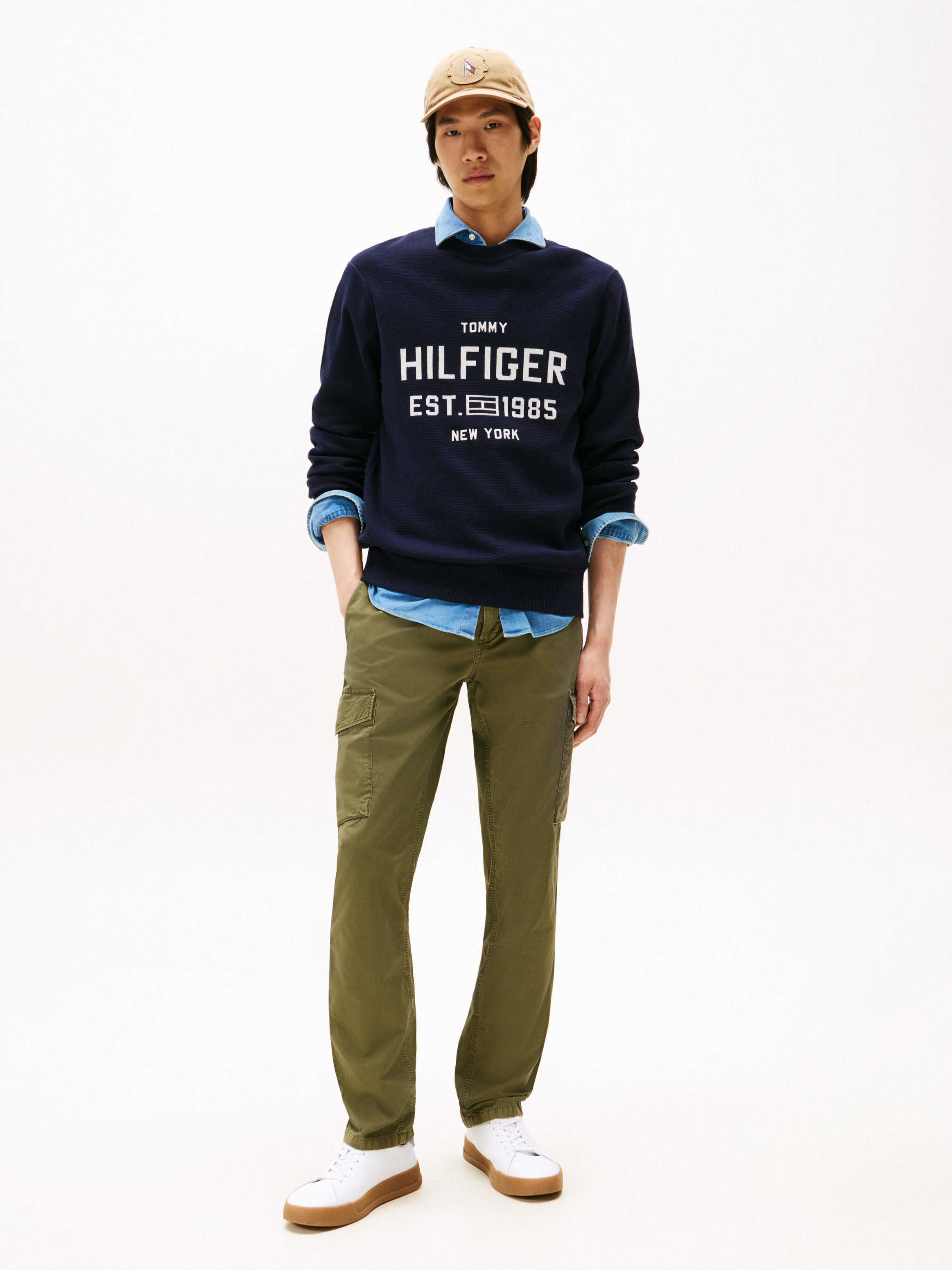 Denton Straight Leg Twill Cargo Trousers