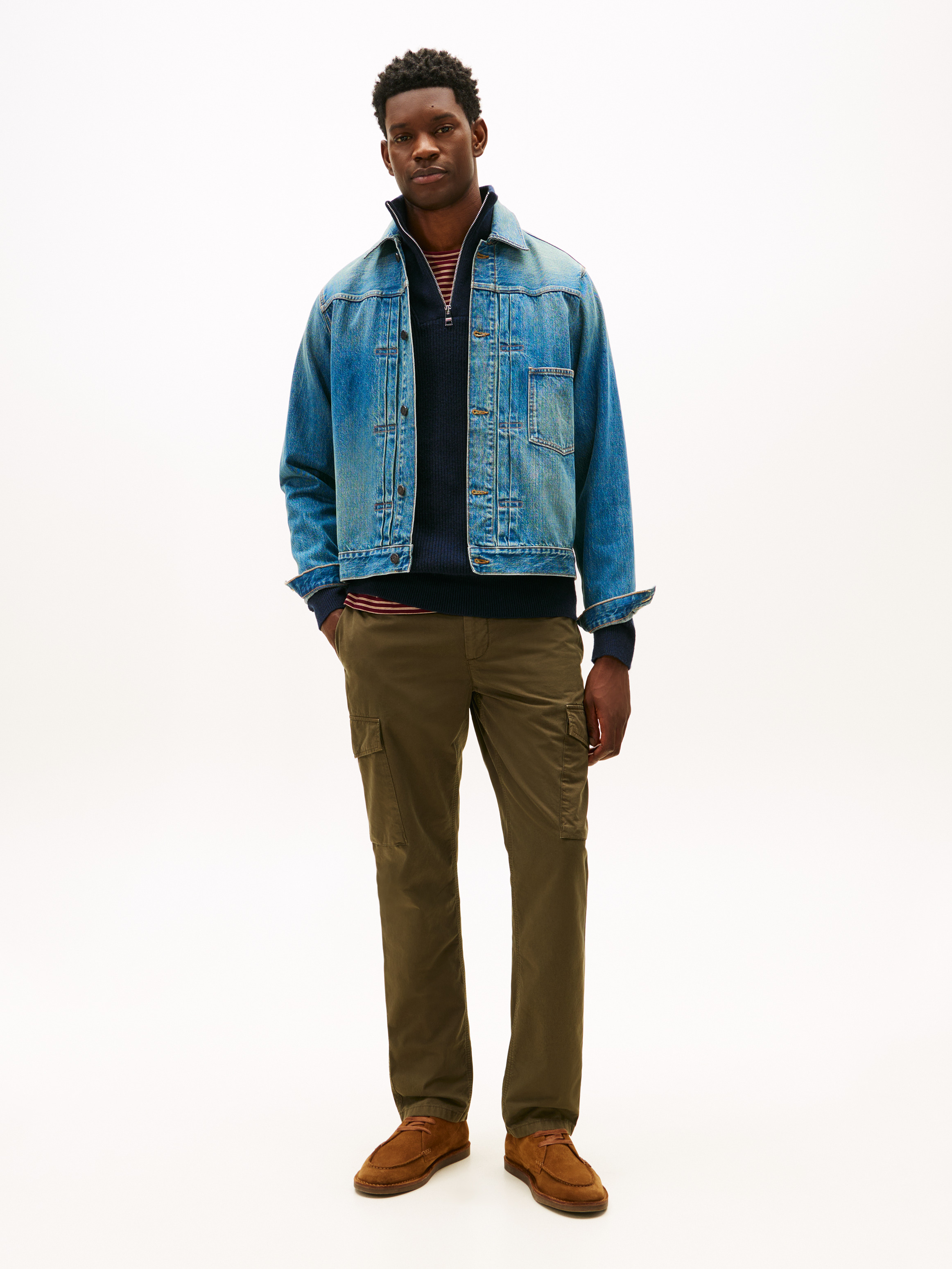 Denton Straight Leg Twill Cargo Trousers