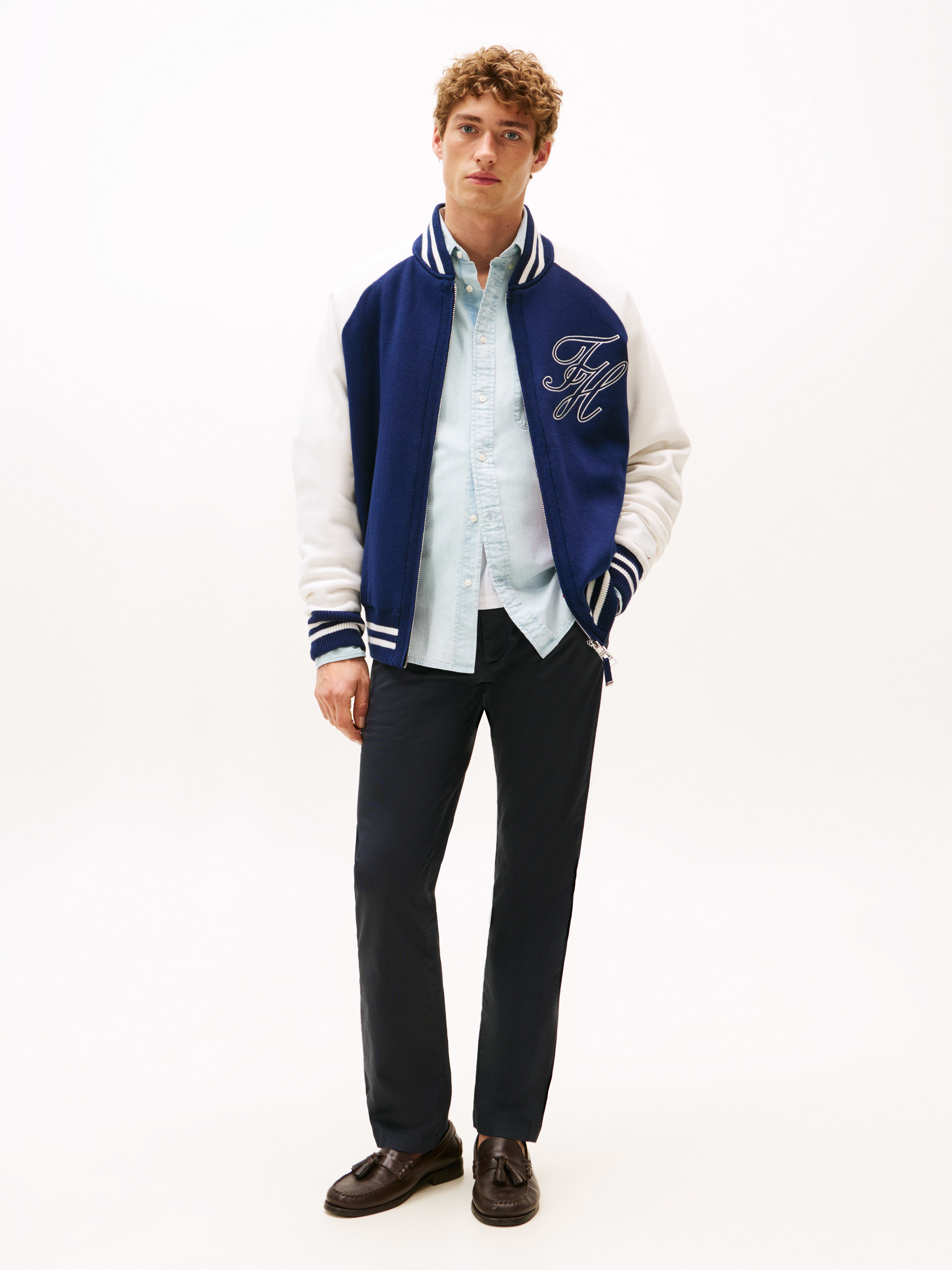 Denton Print Straight Leg Chinos
