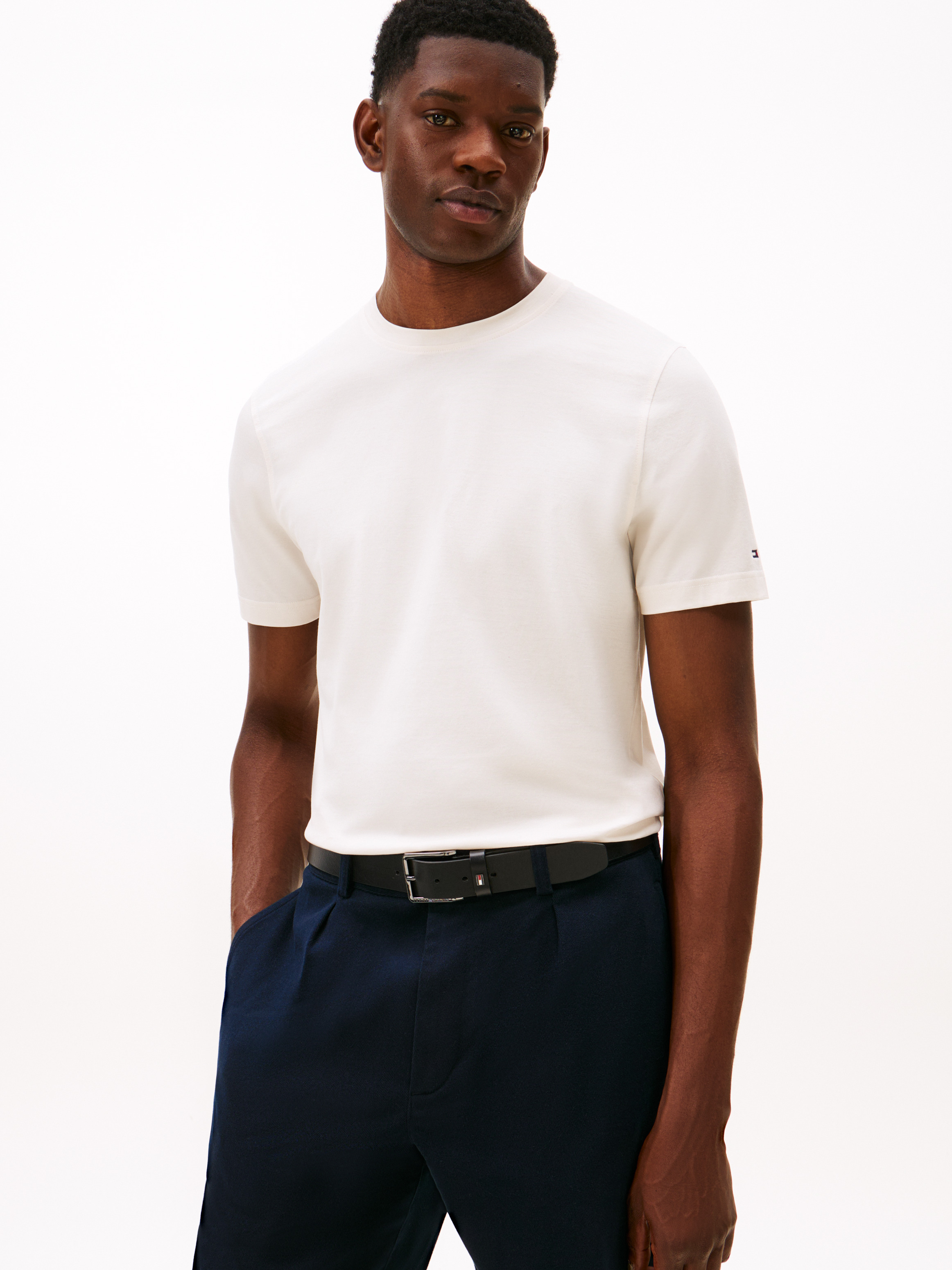 Smart Casual Crew Neck T-Shirt — Ivory