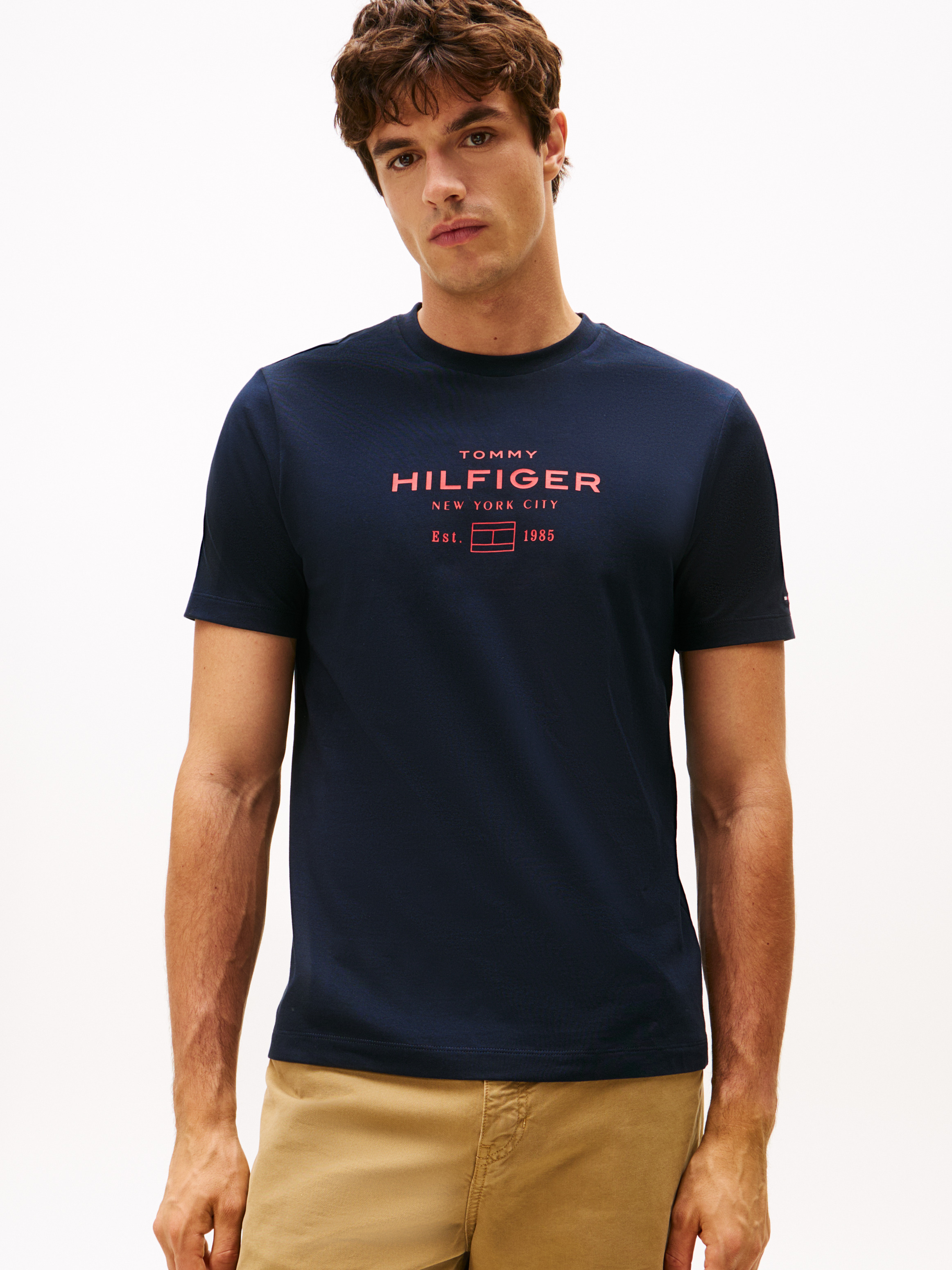 Graphic Logo Crew Neck T-Shirt — Navy