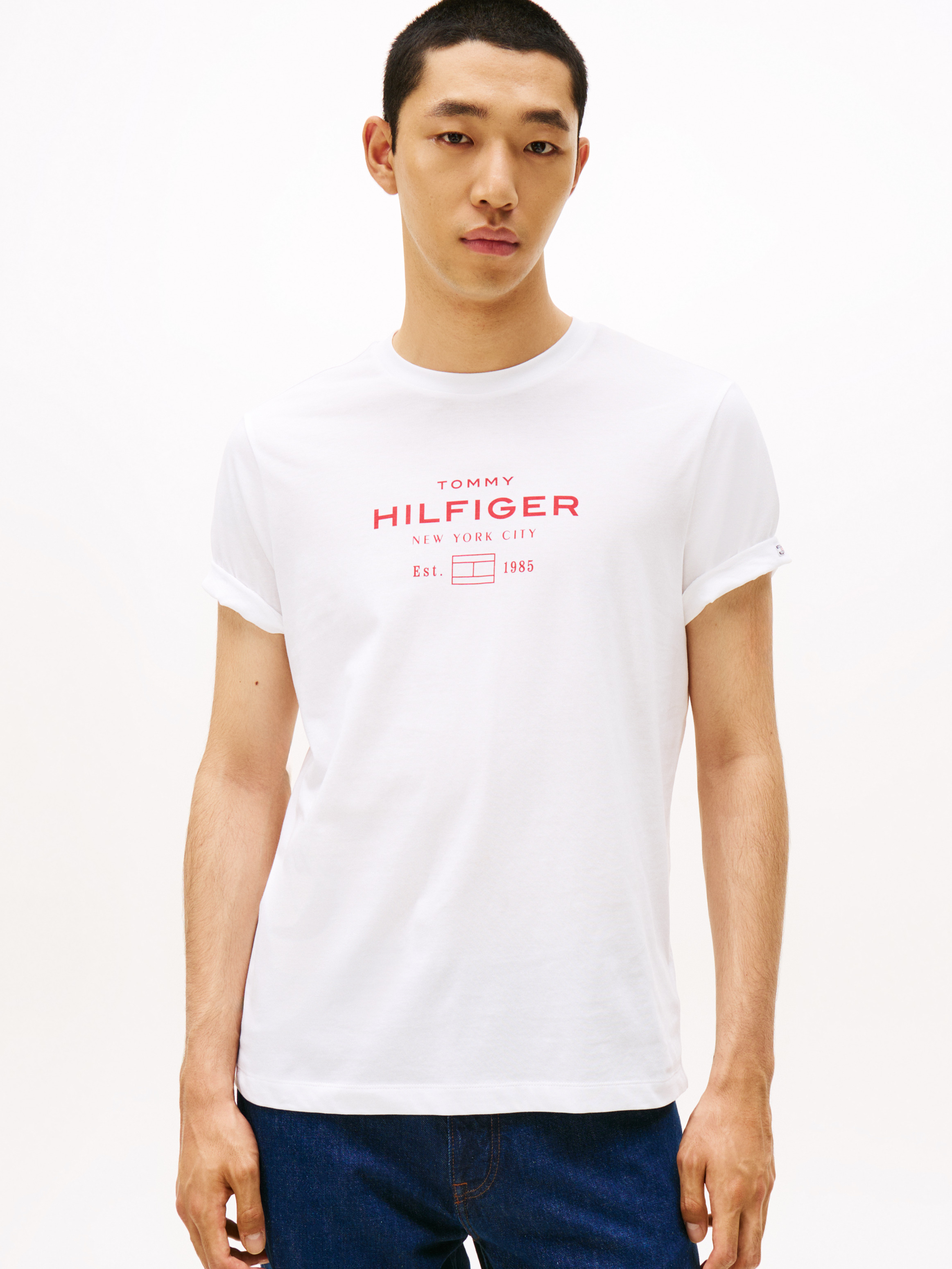 Graphic Logo Crew Neck T-Shirt — White