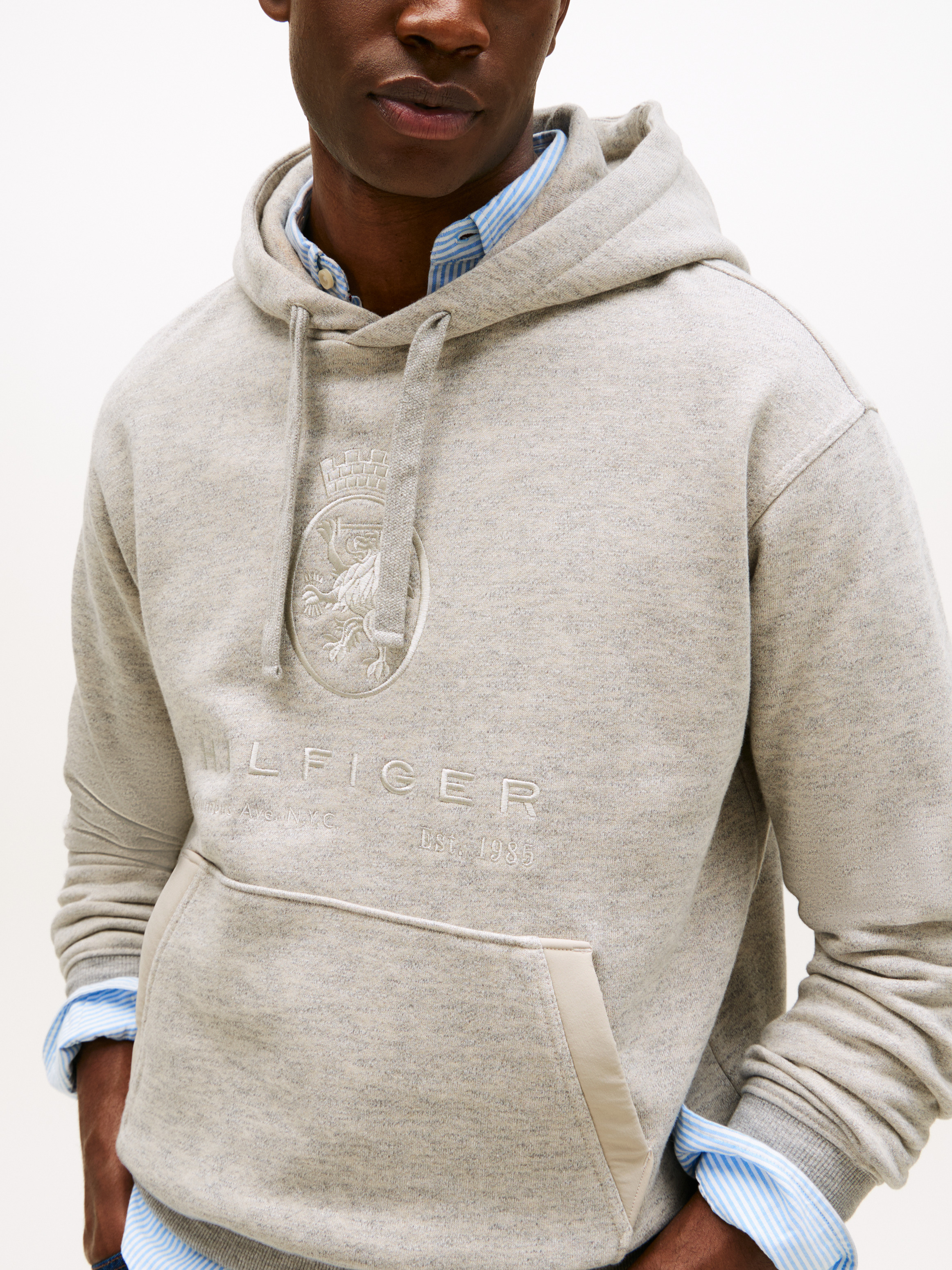 Varsity Crest Relaxed Fleece Hoody
