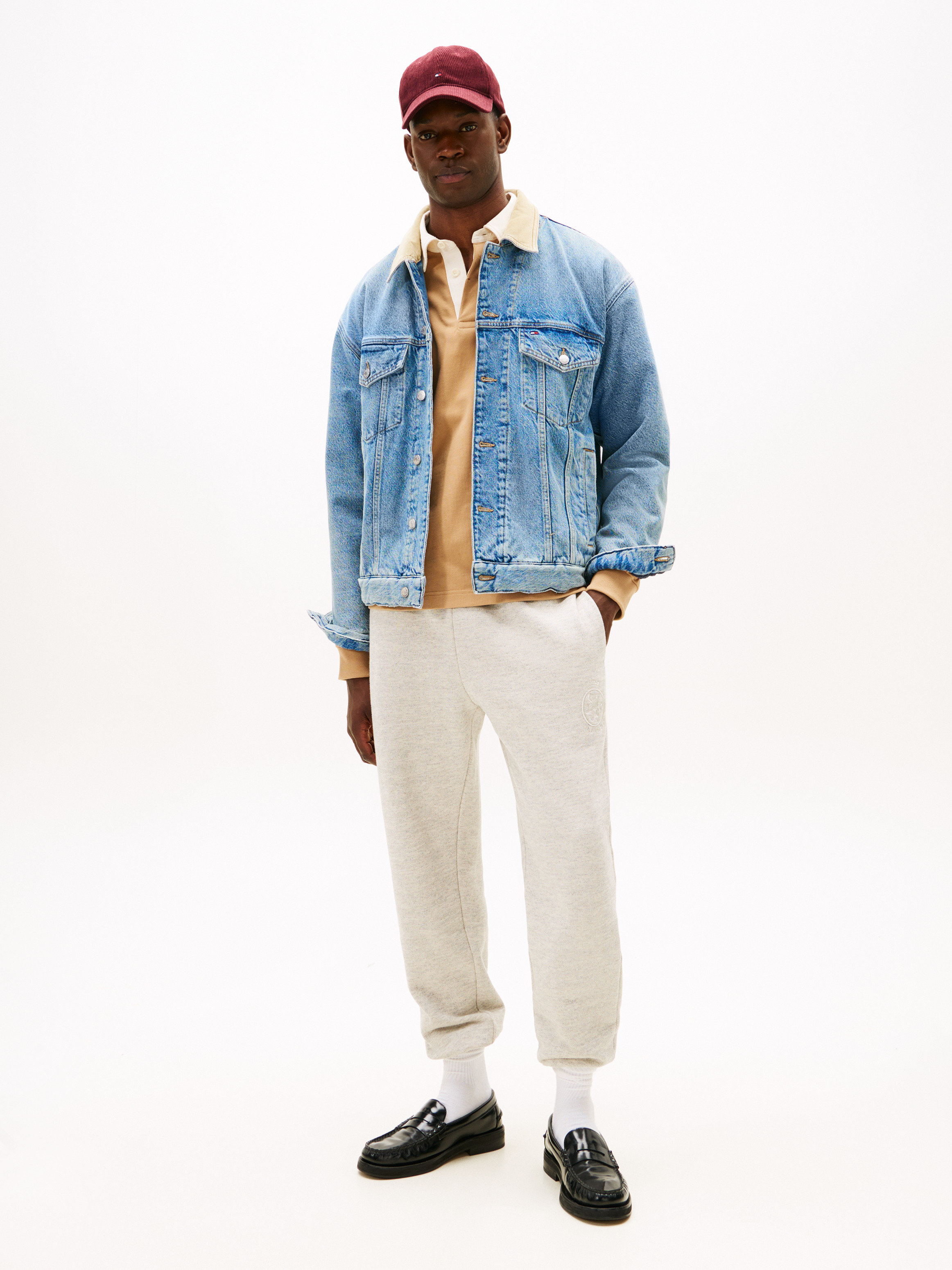 Varsity Crest Embroidery Relaxed Joggers