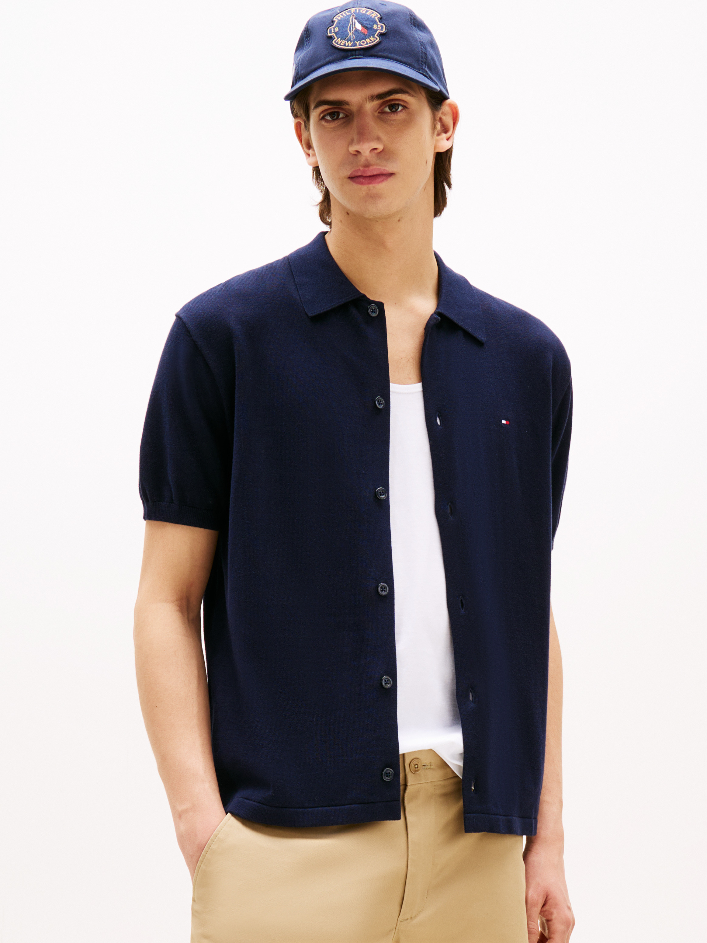Regular Fit Knit Short Sleeve Overshirt