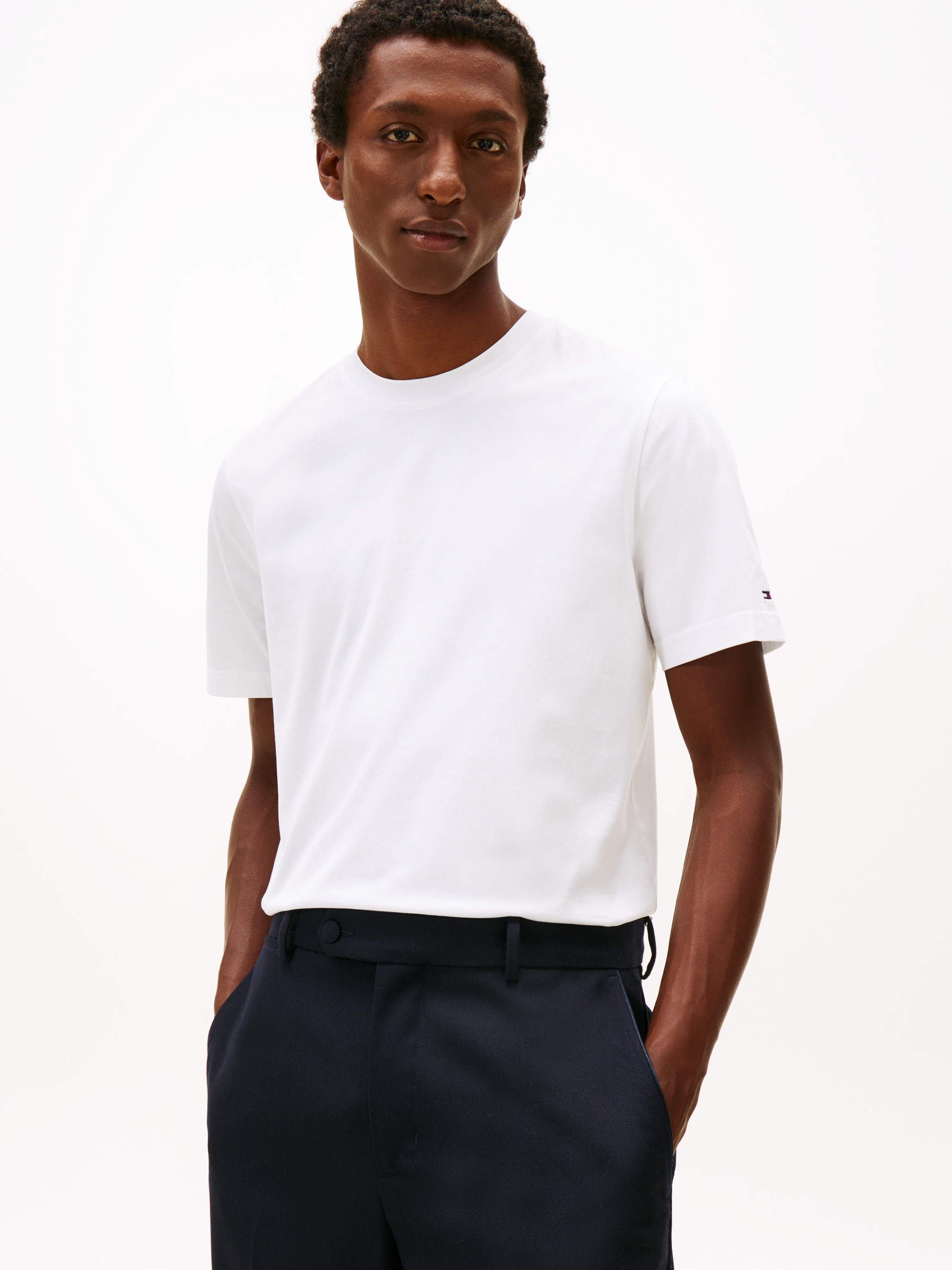 New York Label Crew Neck T-Shirt — White