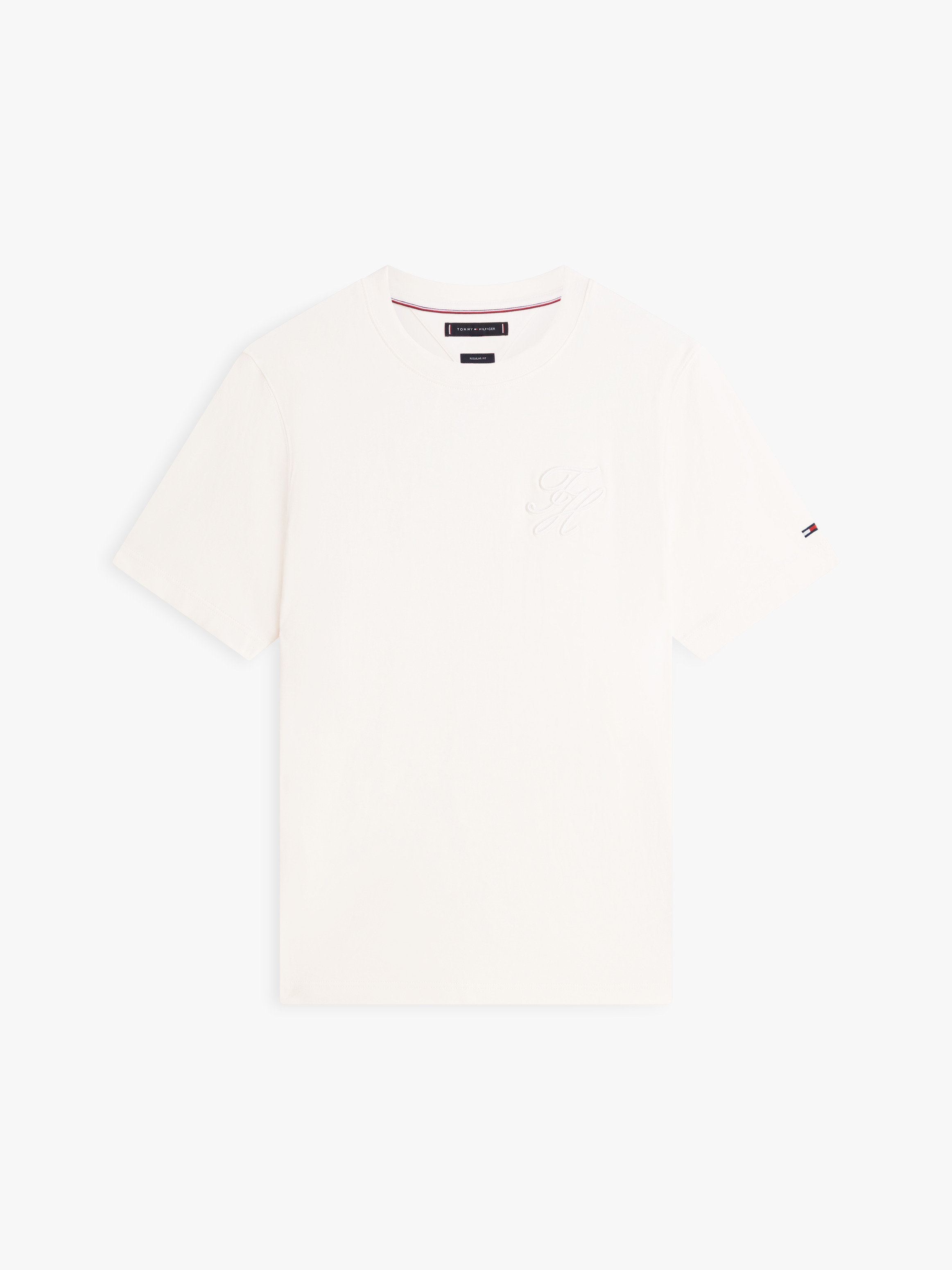 Tonal Logo Embroidery Crew Neck T-Shirt