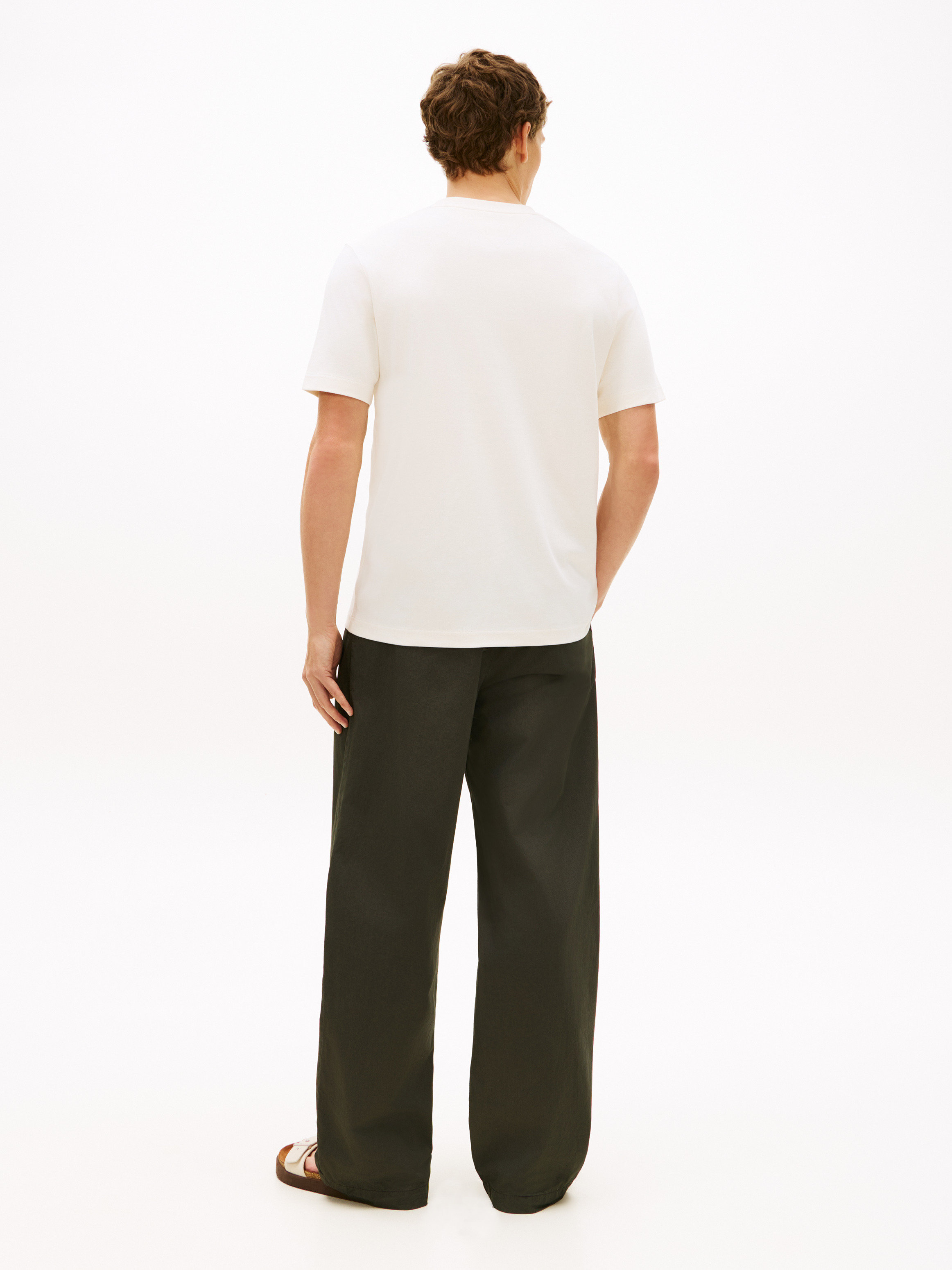 Tonal Logo Embroidery Crew Neck T-Shirt