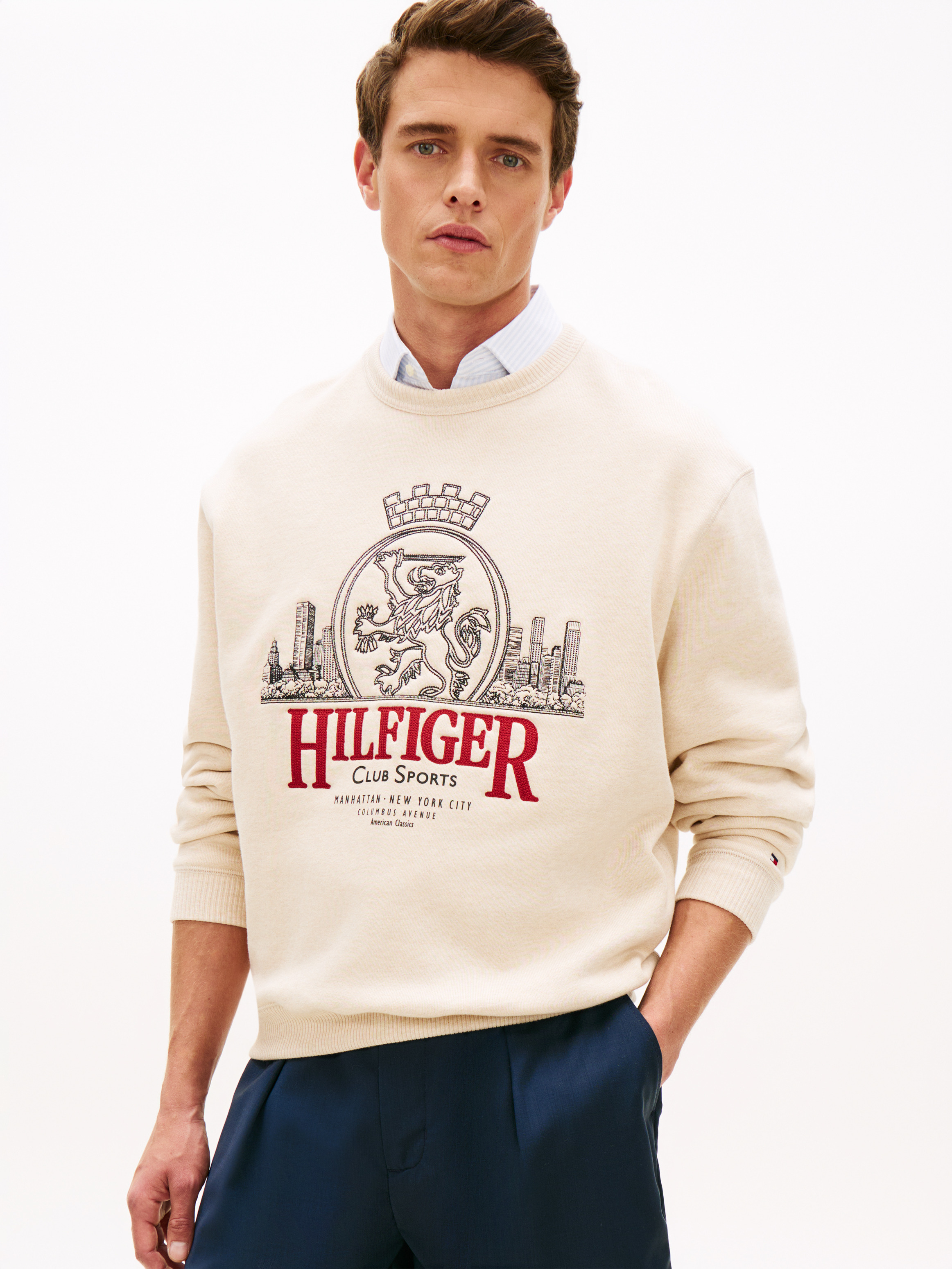 Heritage Crest Embroidery Relaxed Sweatshirt