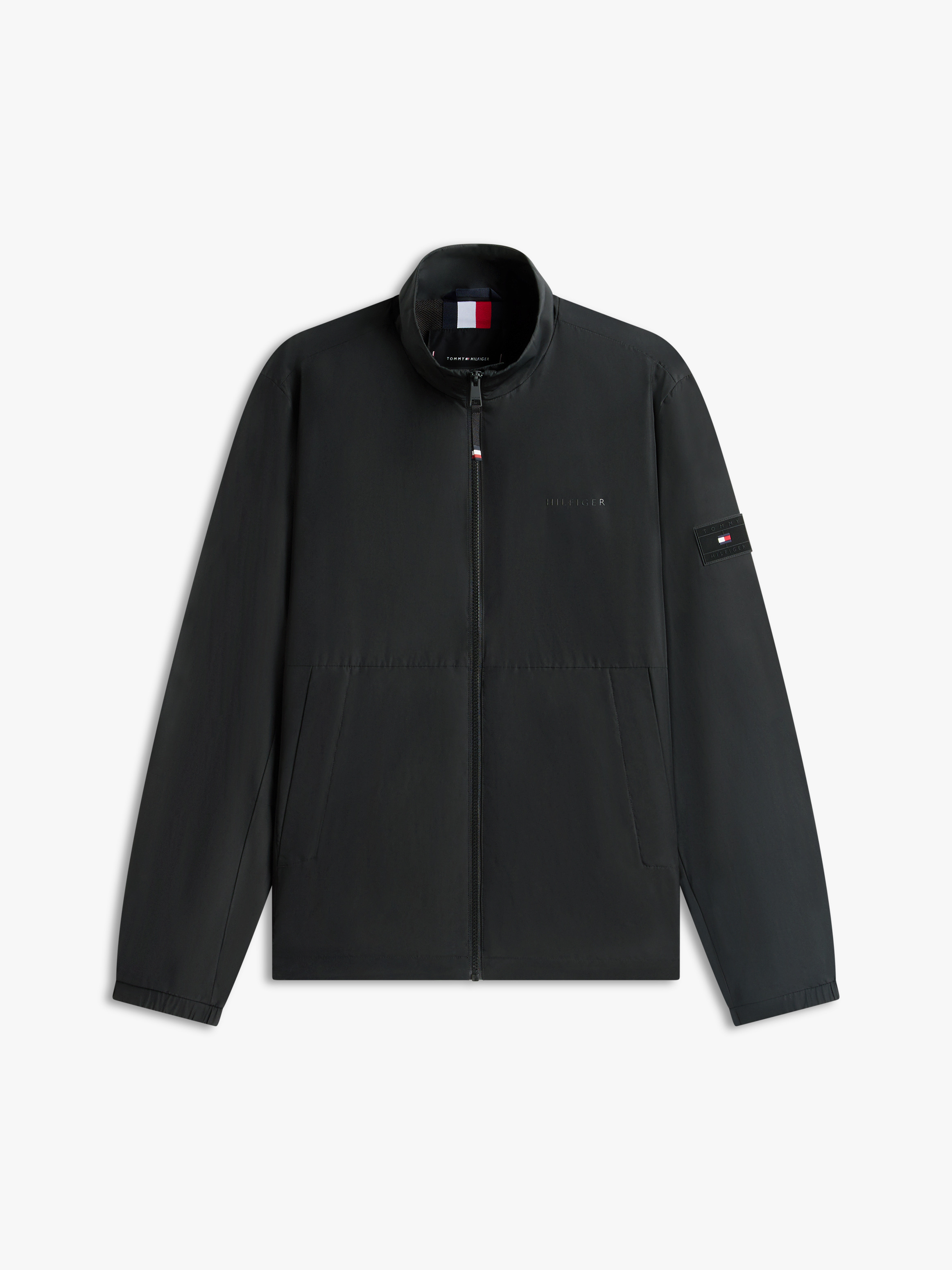 Water Resistant Tonal Logo Zip-Thru Jacket