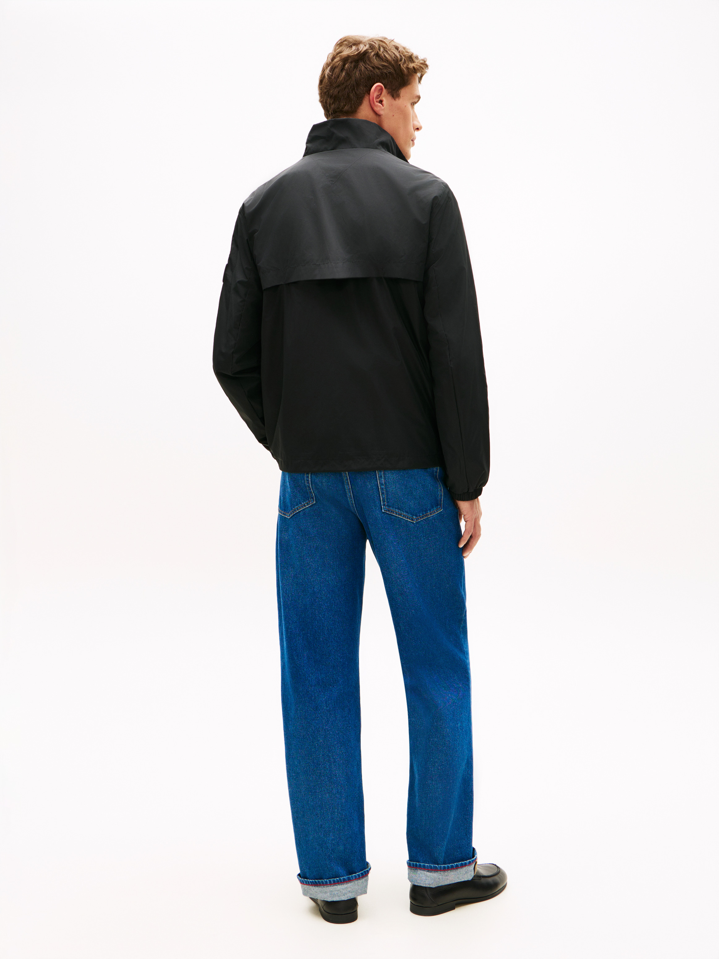 Water Resistant Tonal Logo Zip-Thru Jacket