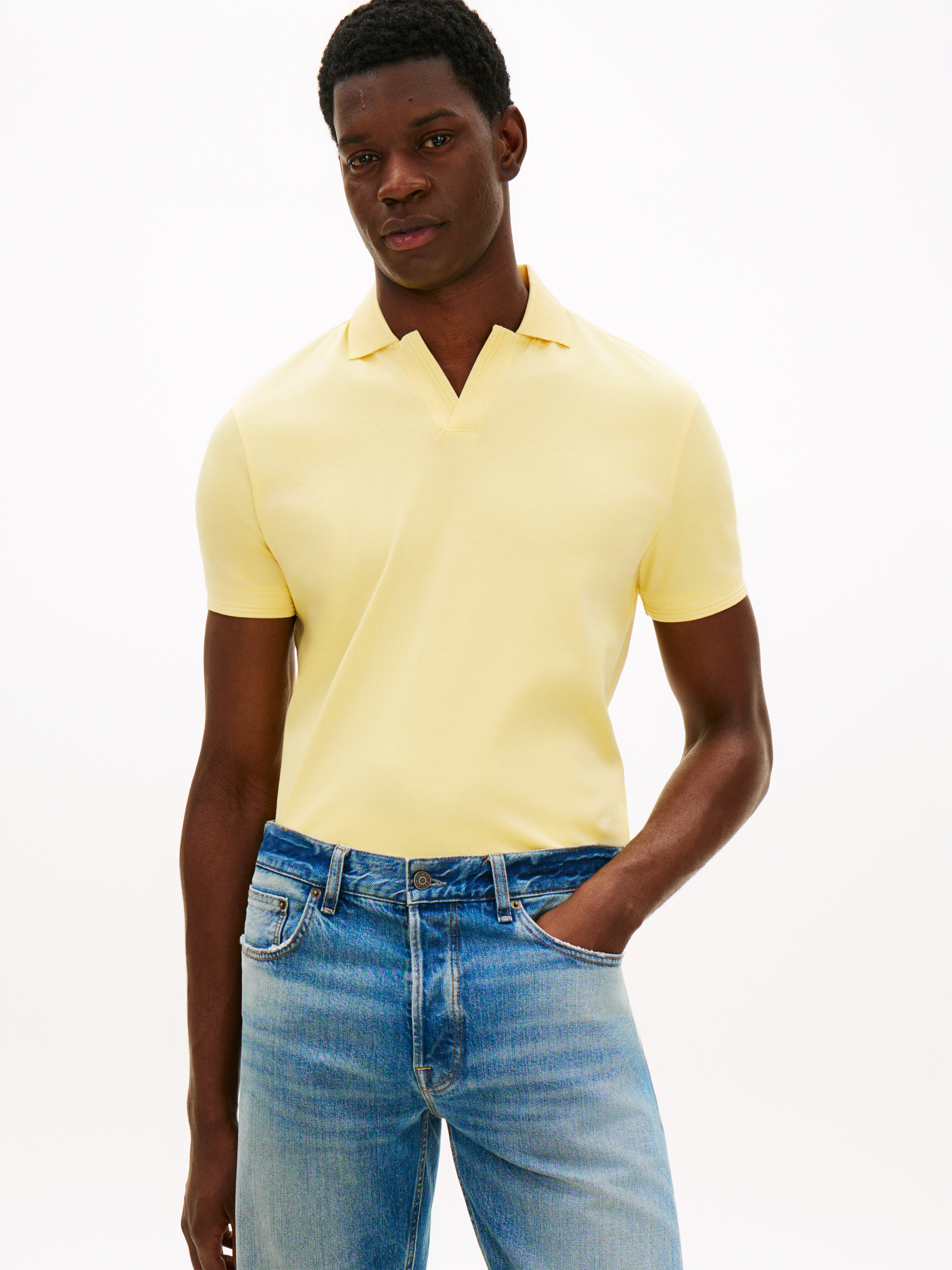 Regular Fit Interlock Knit Polo Shirt