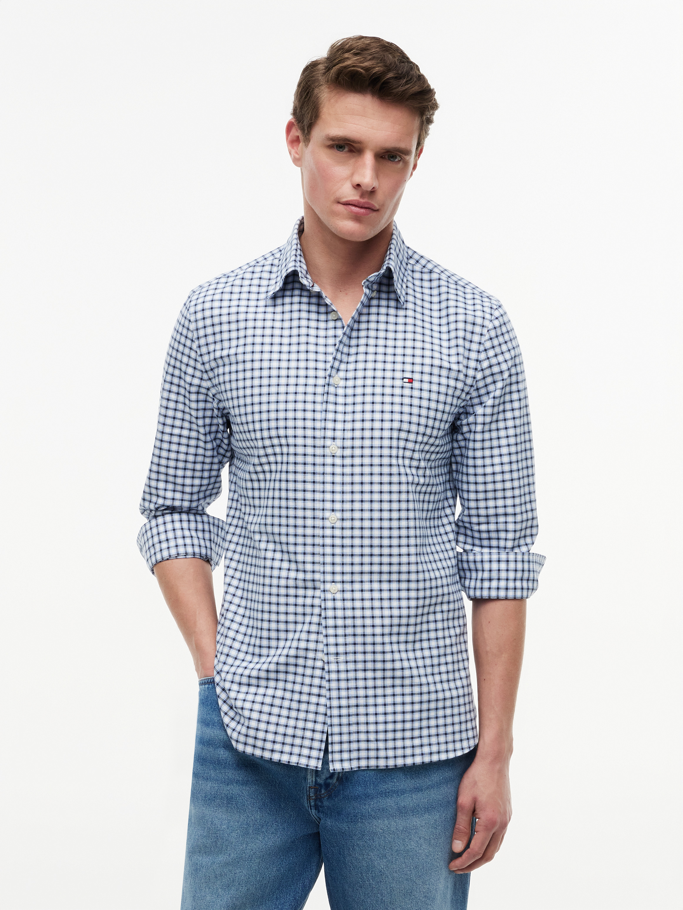 Regular Fit Check Button-Down Oxford Shirt