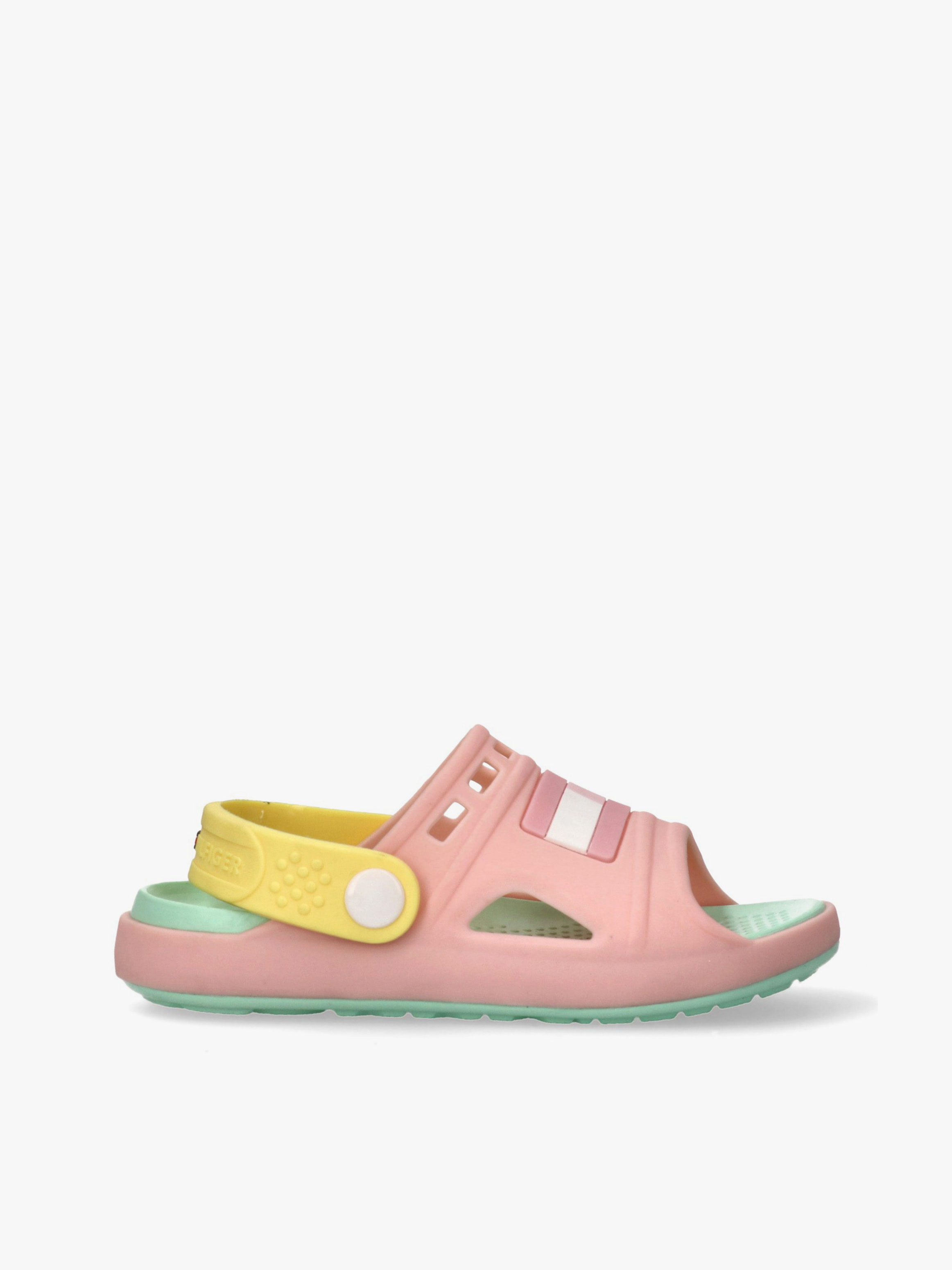 Girls EVA Pool Clogs with Back Strap — Pink