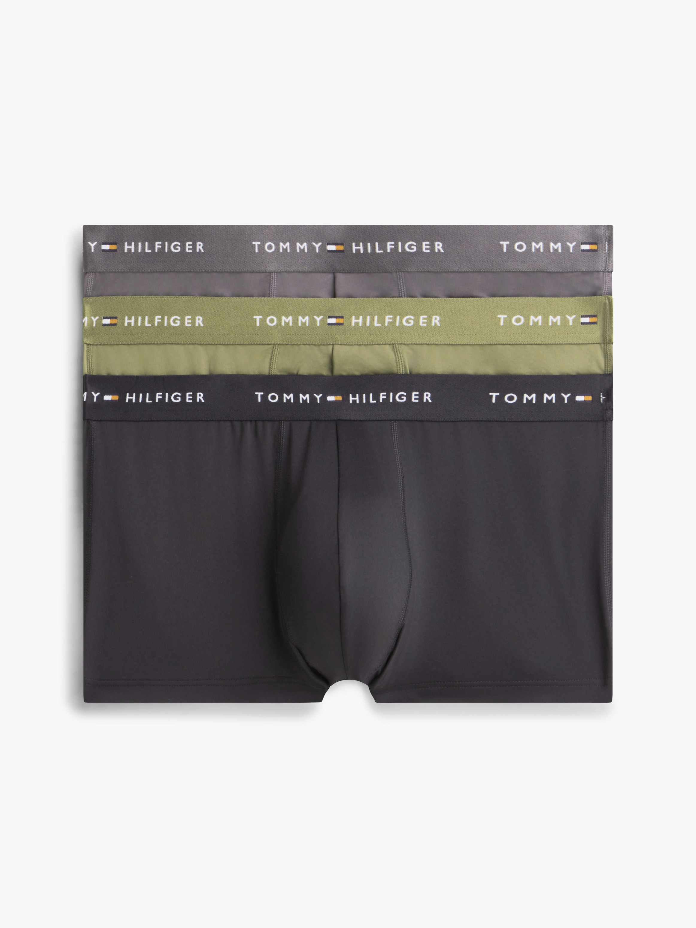 3-Pack Essential Signature Waistband Low Rise Trunks — Multi