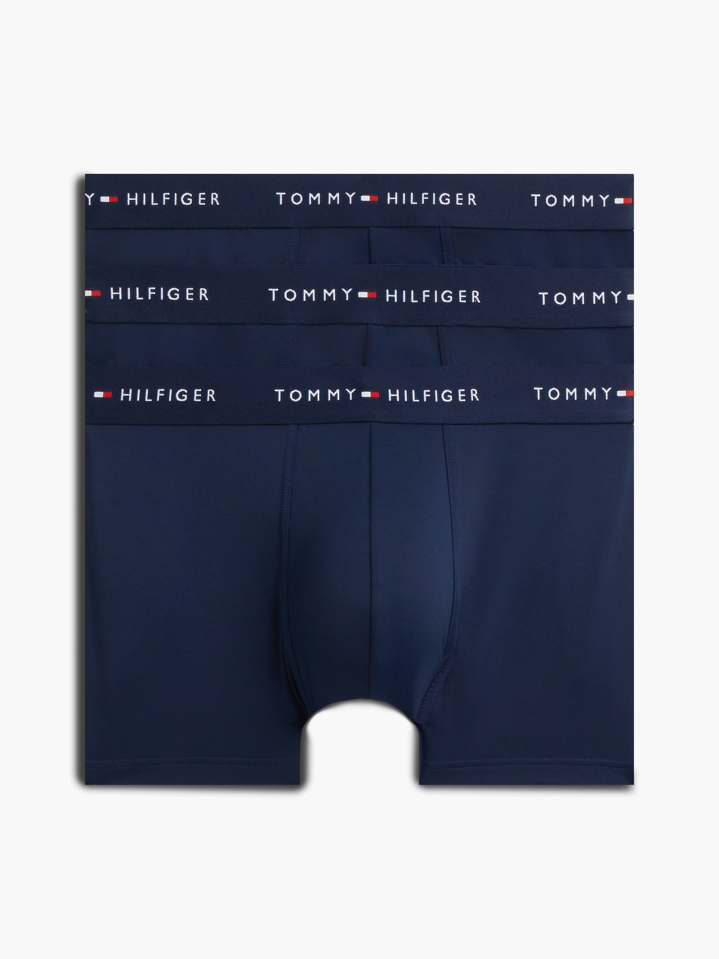 3-Pack Signature Logo Microfibre Trunks — Navy