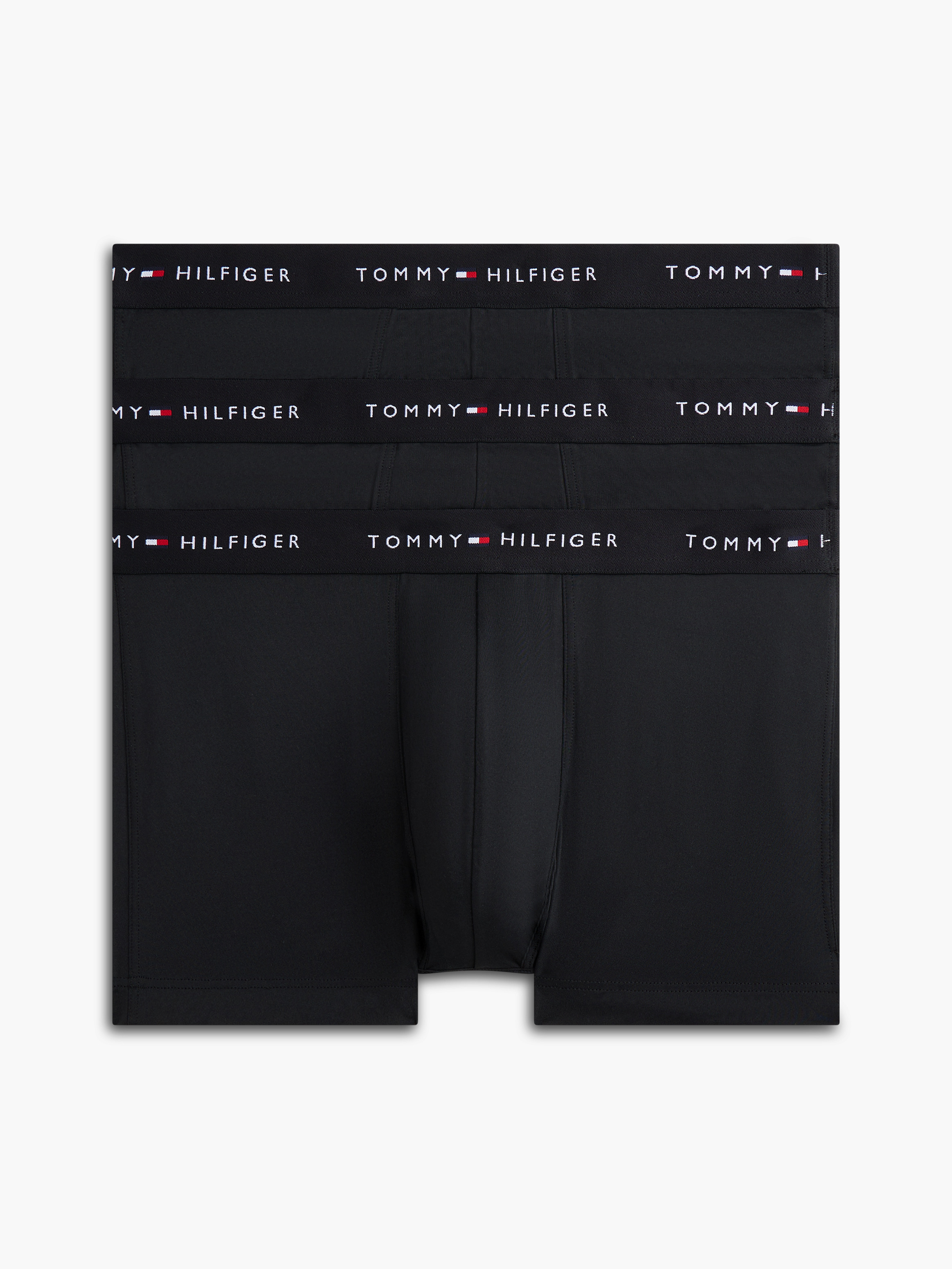 3-Pack Signature Logo Microfibre Trunks — Black