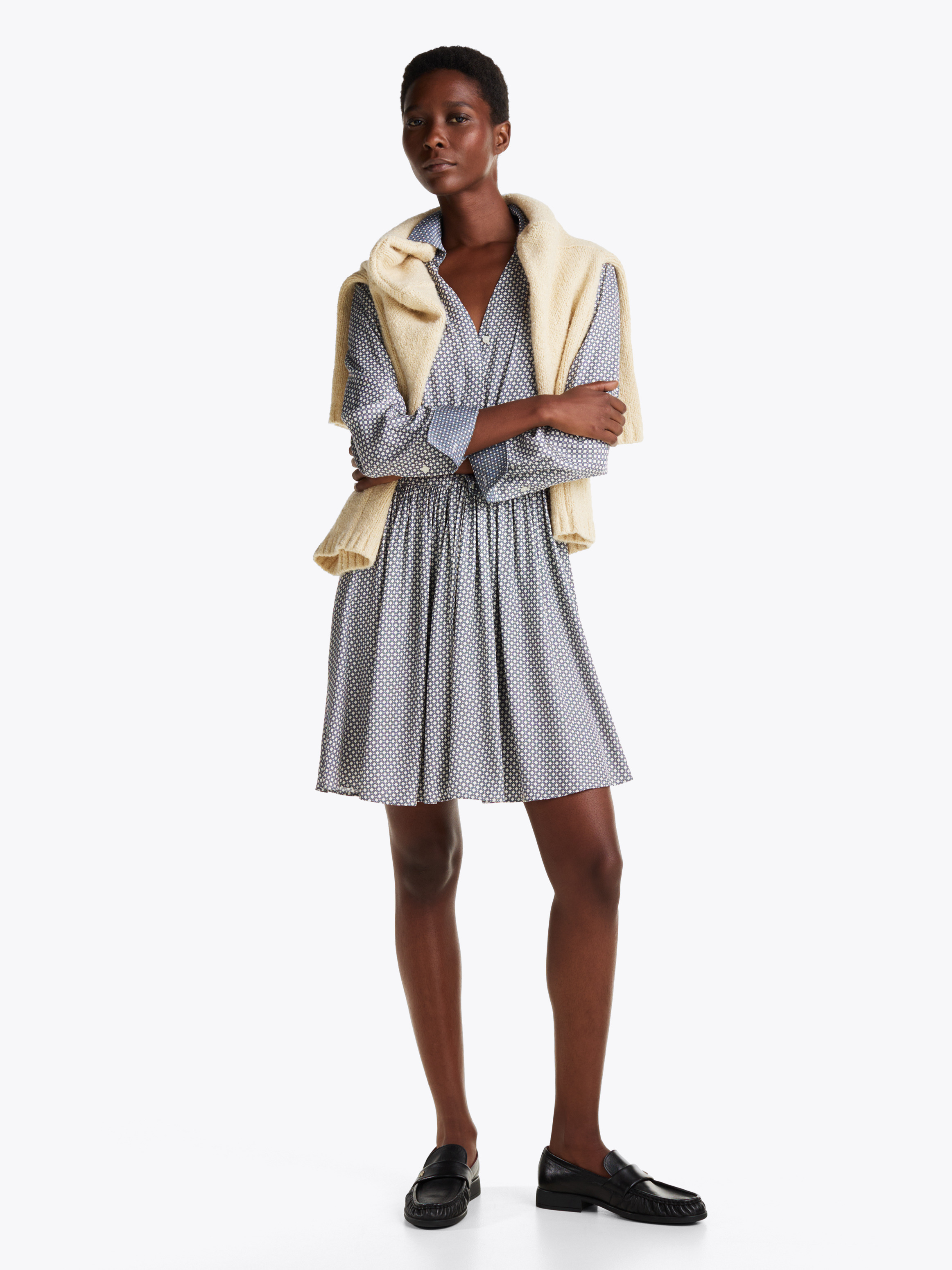 Belted Fit and Flare Mini Dress