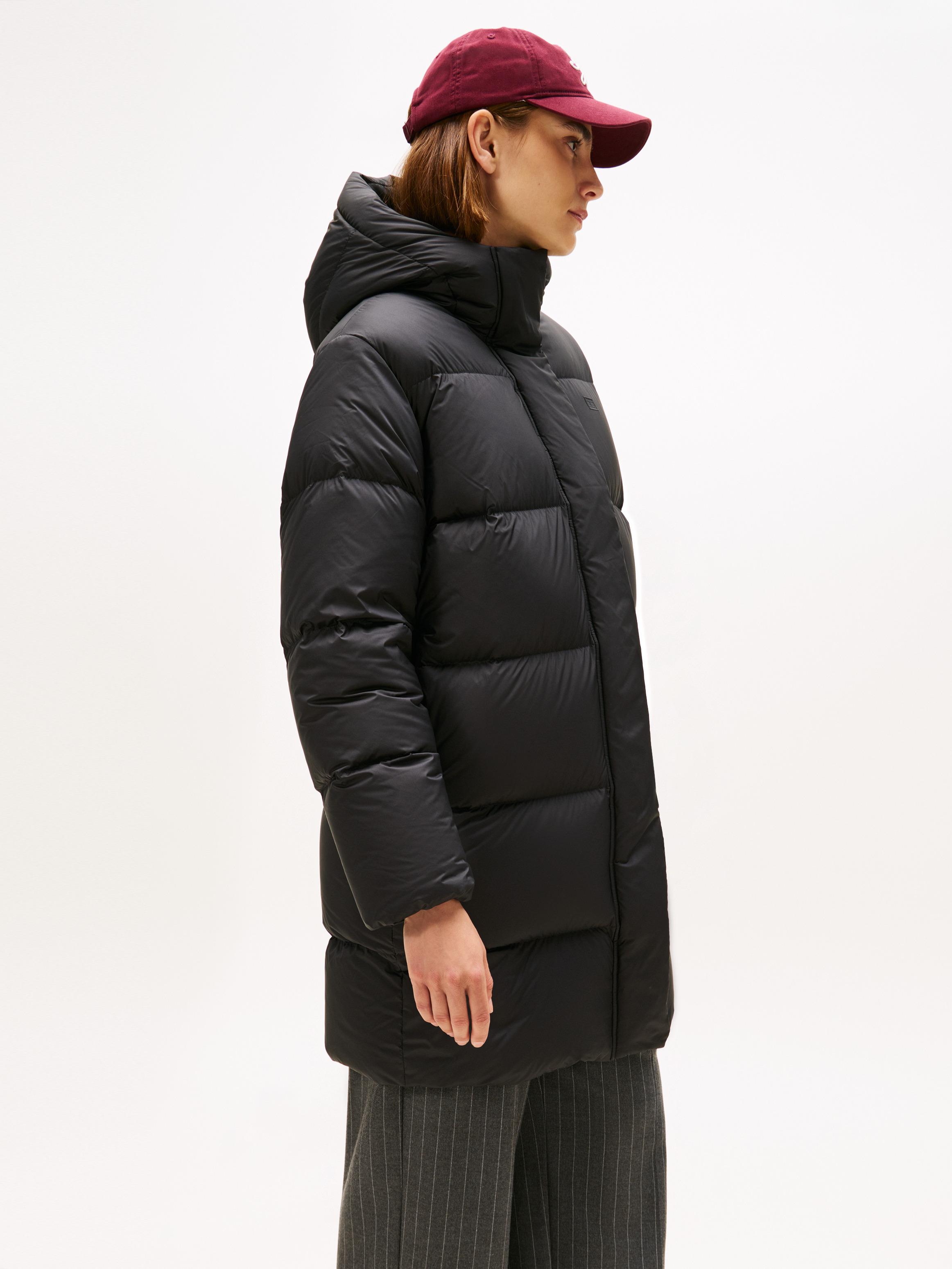 Water Repellent Down Hooded Coat