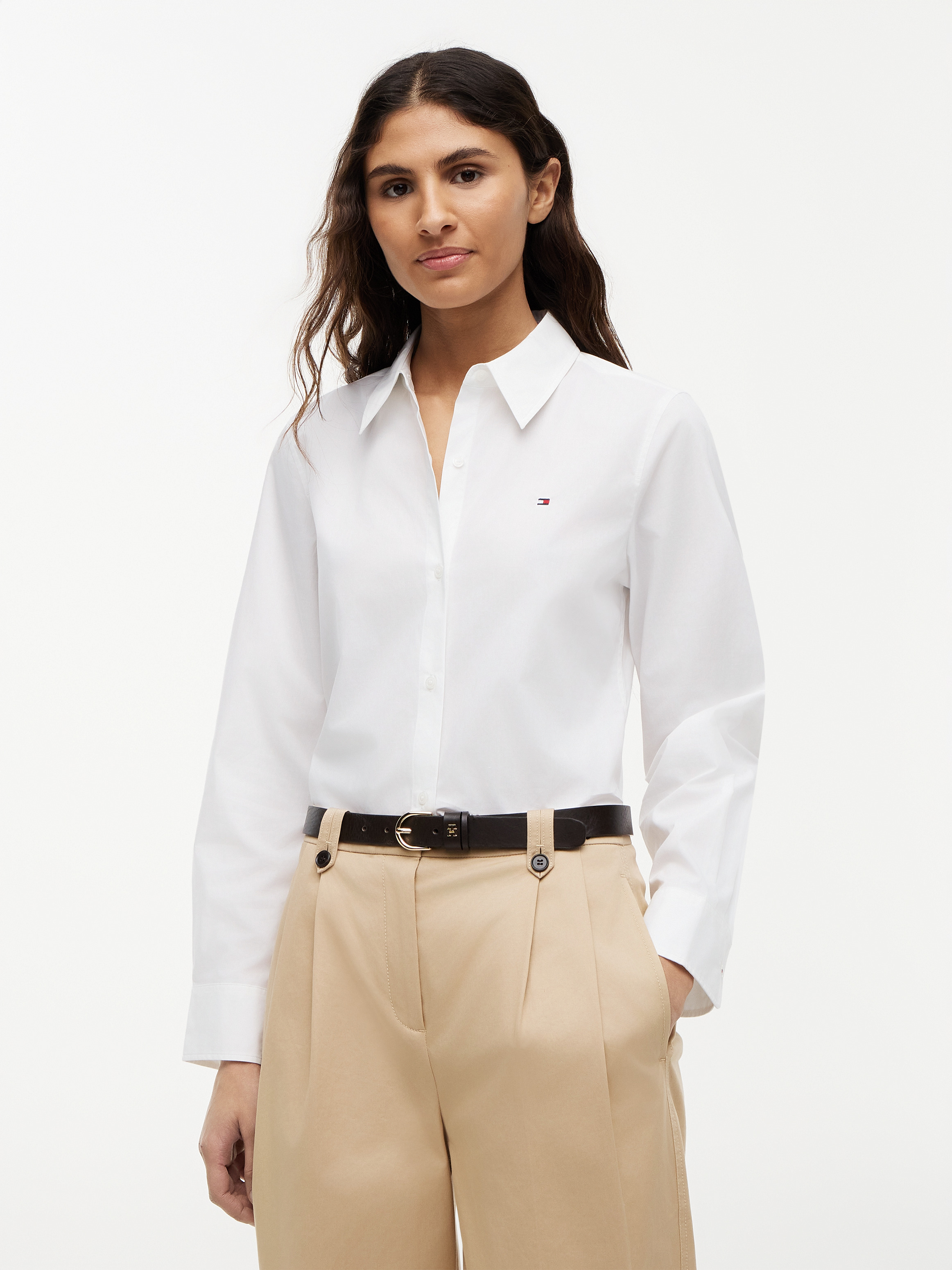 Regular Fit Flag Embroidery Poplin Shirt