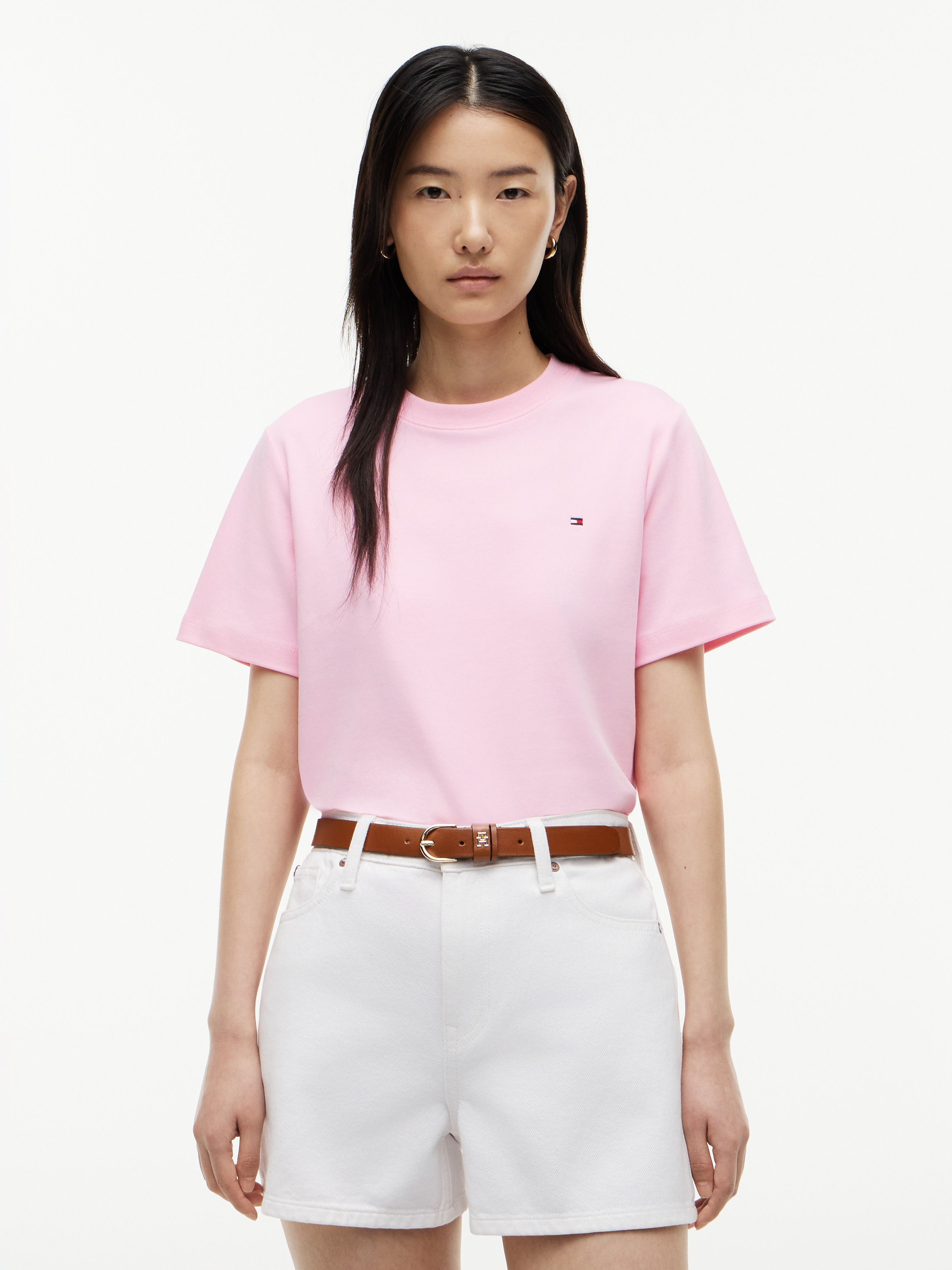Boxy Interlock Knit T-Shirt