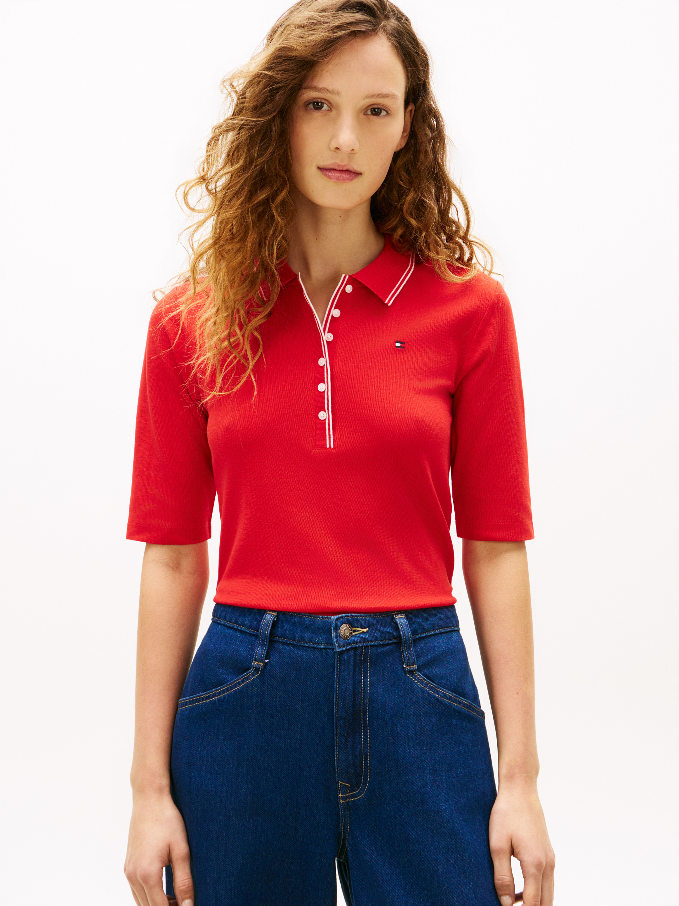Slim Fit Tipped Half Sleeve Polo T-Shirt